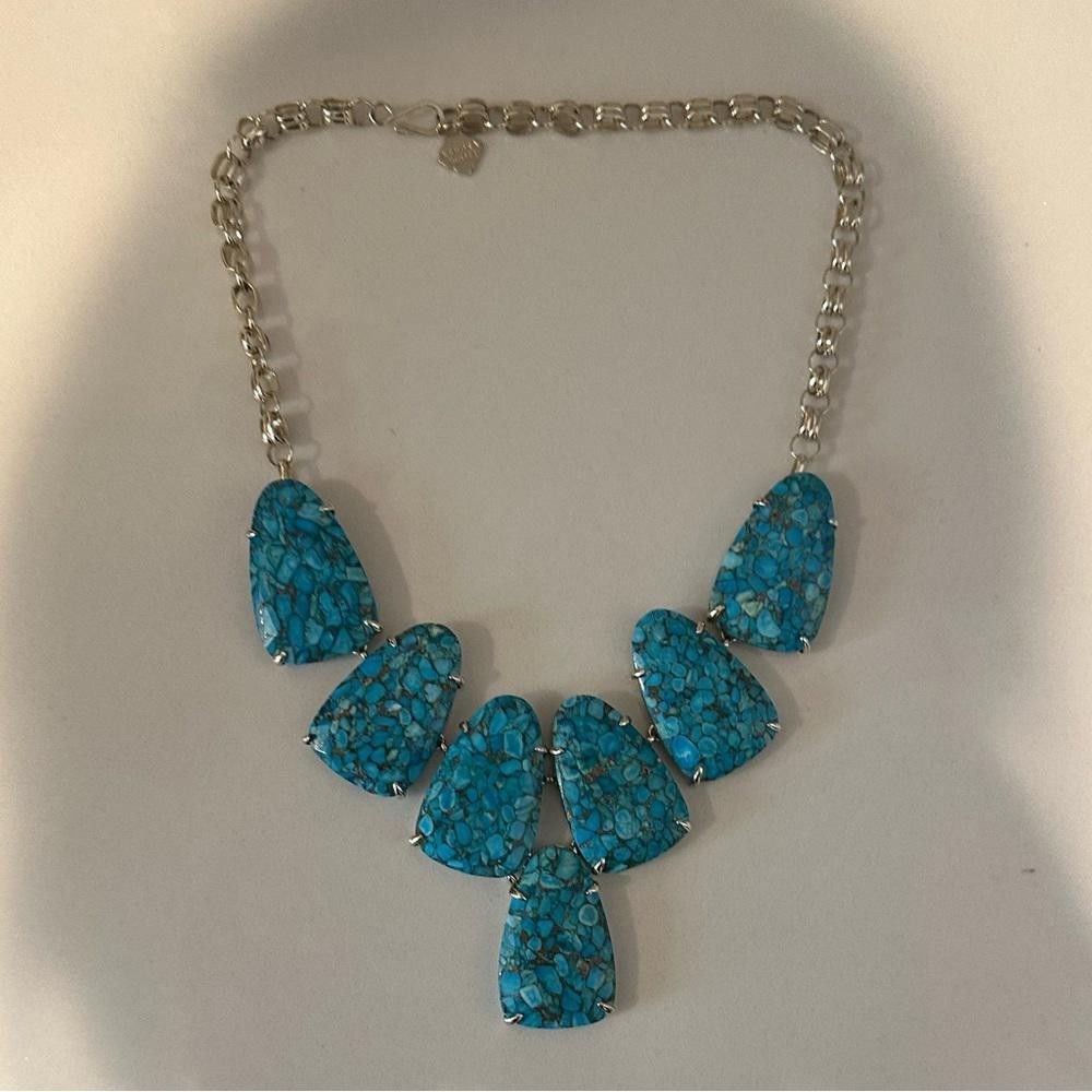 Kendra Scott Kendra Scott Harlow Bronze Veined Turquoise Necklace RARE Size ONE SIZE - 3 Thumbnail
