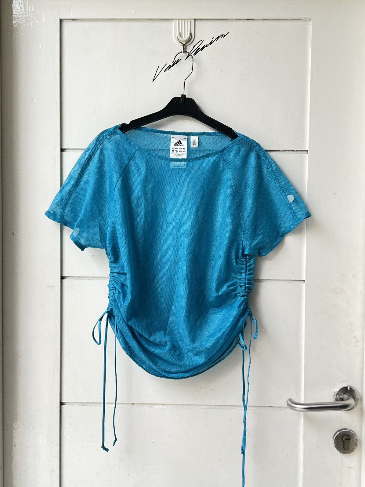 Adidas ADIDAS Blue Mesh T-shirt Size US XS / EU 42 / 0 - 1 Thumbnail