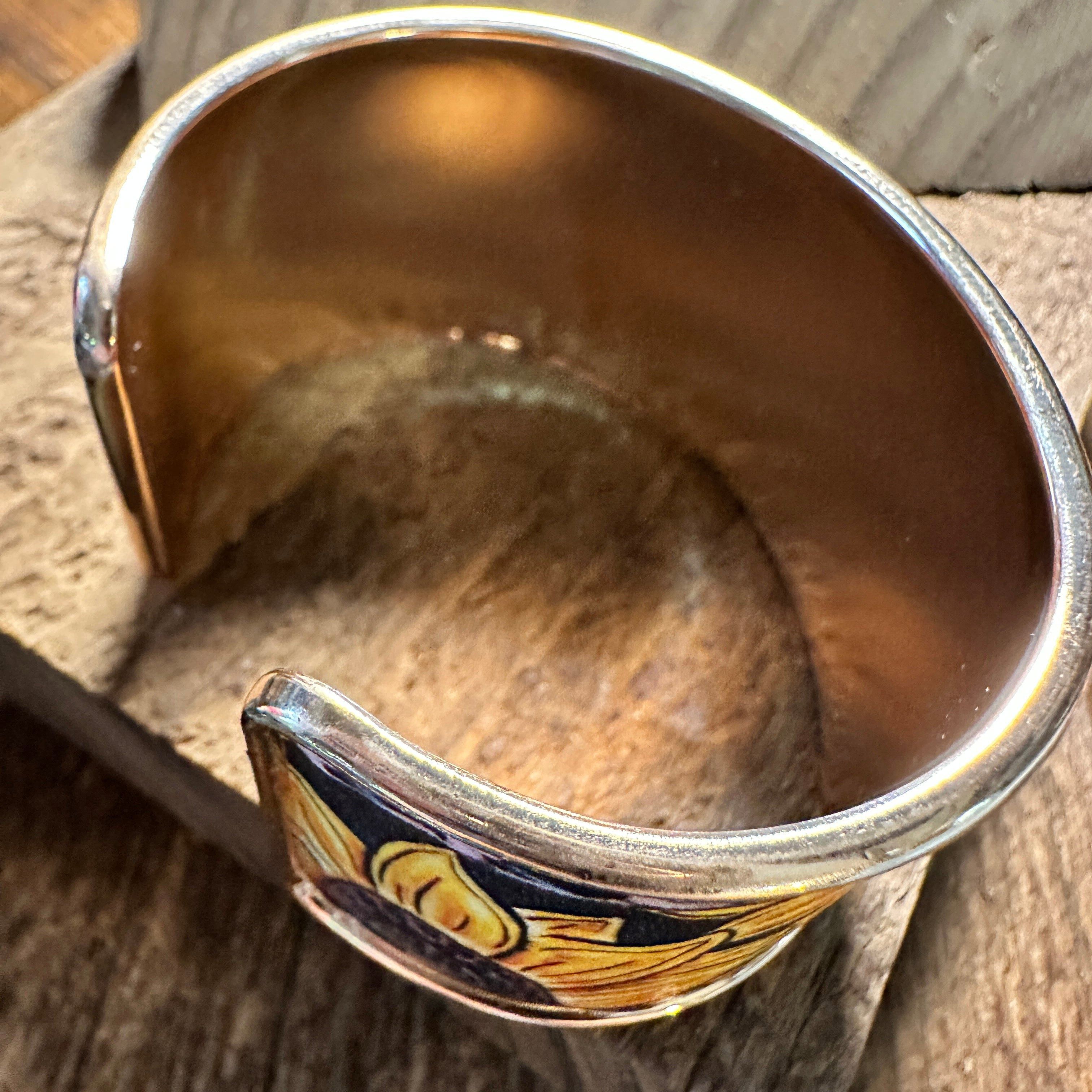 Other Boho Western Chic Sunflowers Wide Cuff Bangle Bracelet, Flor Size ONE SIZE - 9 Thumbnail
