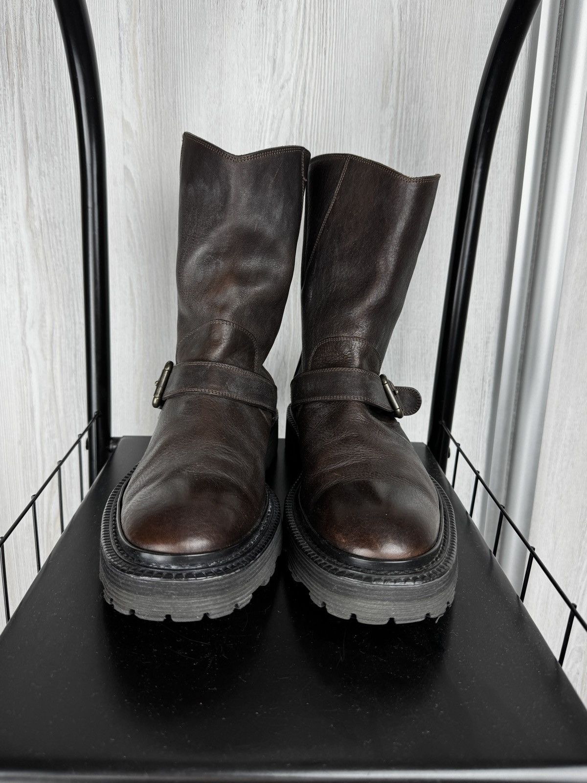 Dolce & Gabbana Dolce & Gabbana Brown Leather Biker Boots men’s size UK 8.5 Size US 9.5 / EU 42-43 - 8 Thumbnail