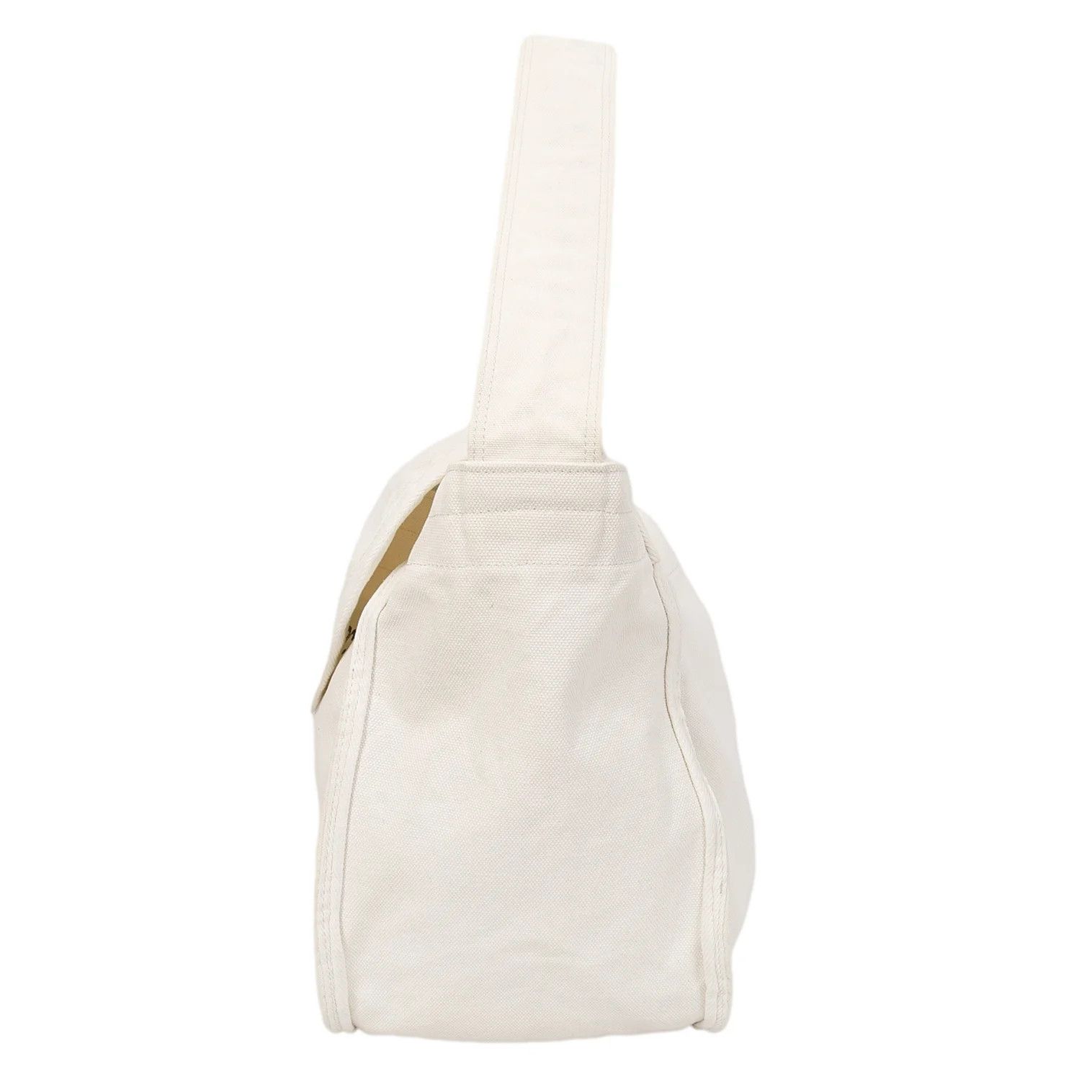 Comme des Garcons Homme Plus Canvas Shoulder Bag in Ivory with Logo Print Size ONE SIZE - 3 Thumbnail