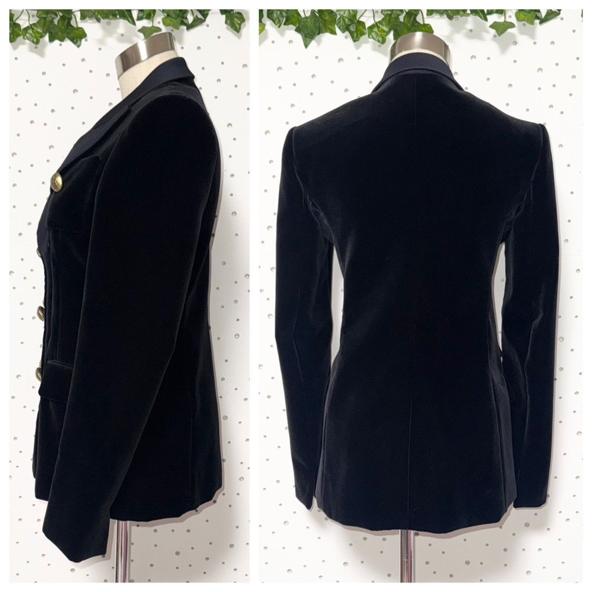 Balenciaga Authentic Balenciaga emblem button peaked velour jacket 36 Size XS / US 0-2 / IT 36-38 - 7 Thumbnail