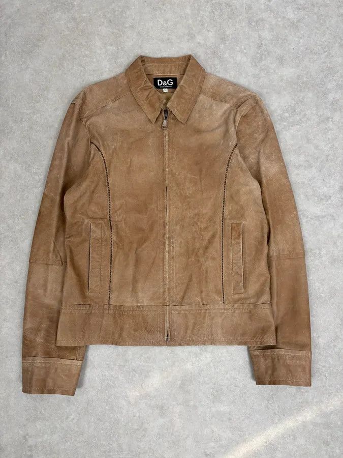 Dolce & Gabbana 2000s Dolce & Gabbana Beige Rodeo Leather Jacket Size US M / EU 48-50 / 2 - 3 Thumbnail