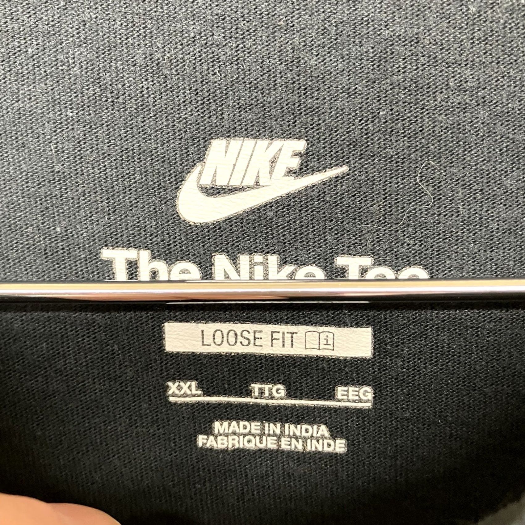 Nike Nike Cupid Loose Fit T Shirt 2XL Black Cotton Crew Short Sleeve Logo Graphic Print Retro Swoosh Mens Size US XXL / EU 58 / 5 - 4 Thumbnail