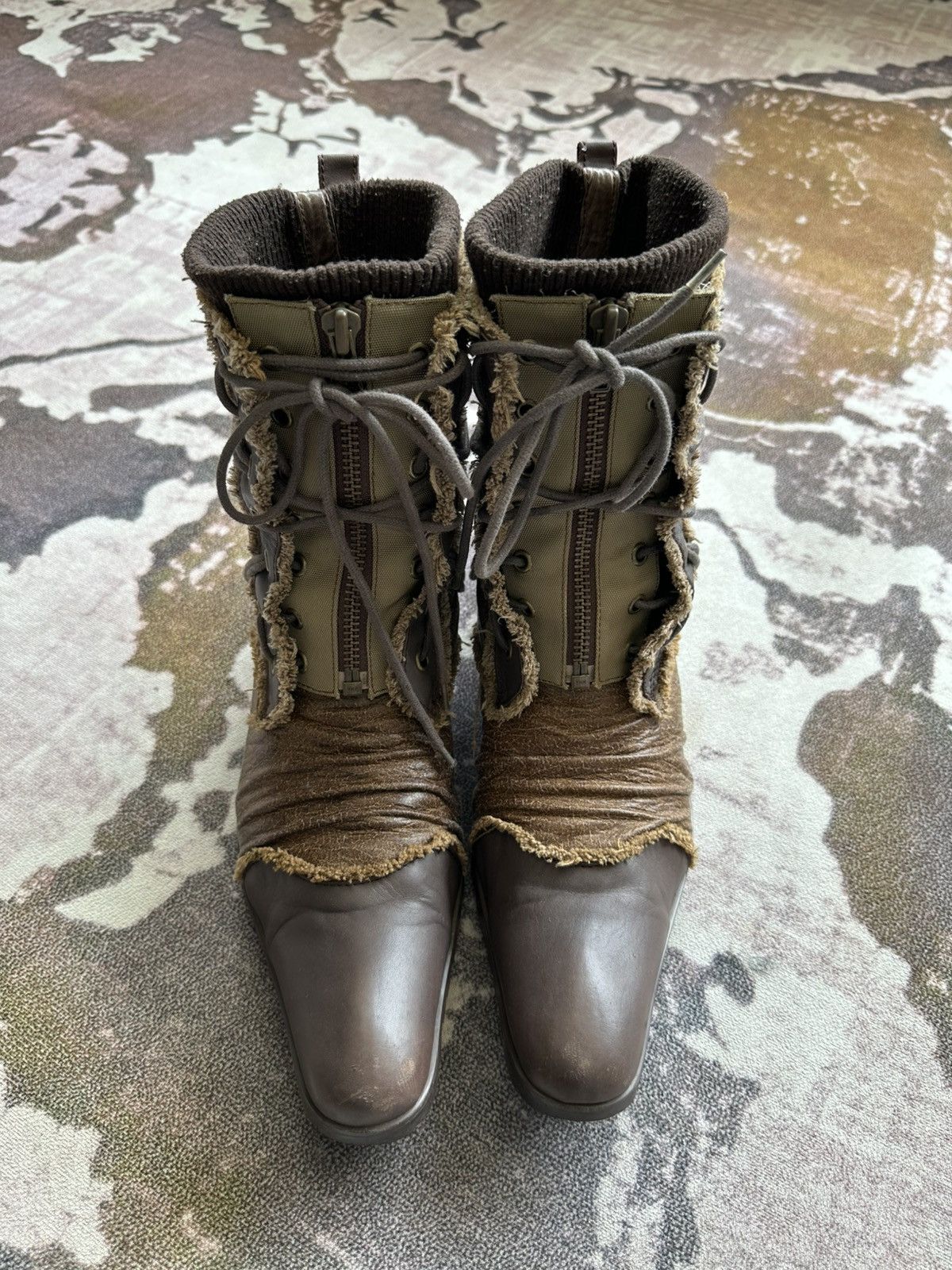 BUFFALO BOBS 2009 Buffalo Bobs double layered leather combat boots Size US 9.5 / EU 42-43 - 3 Thumbnail