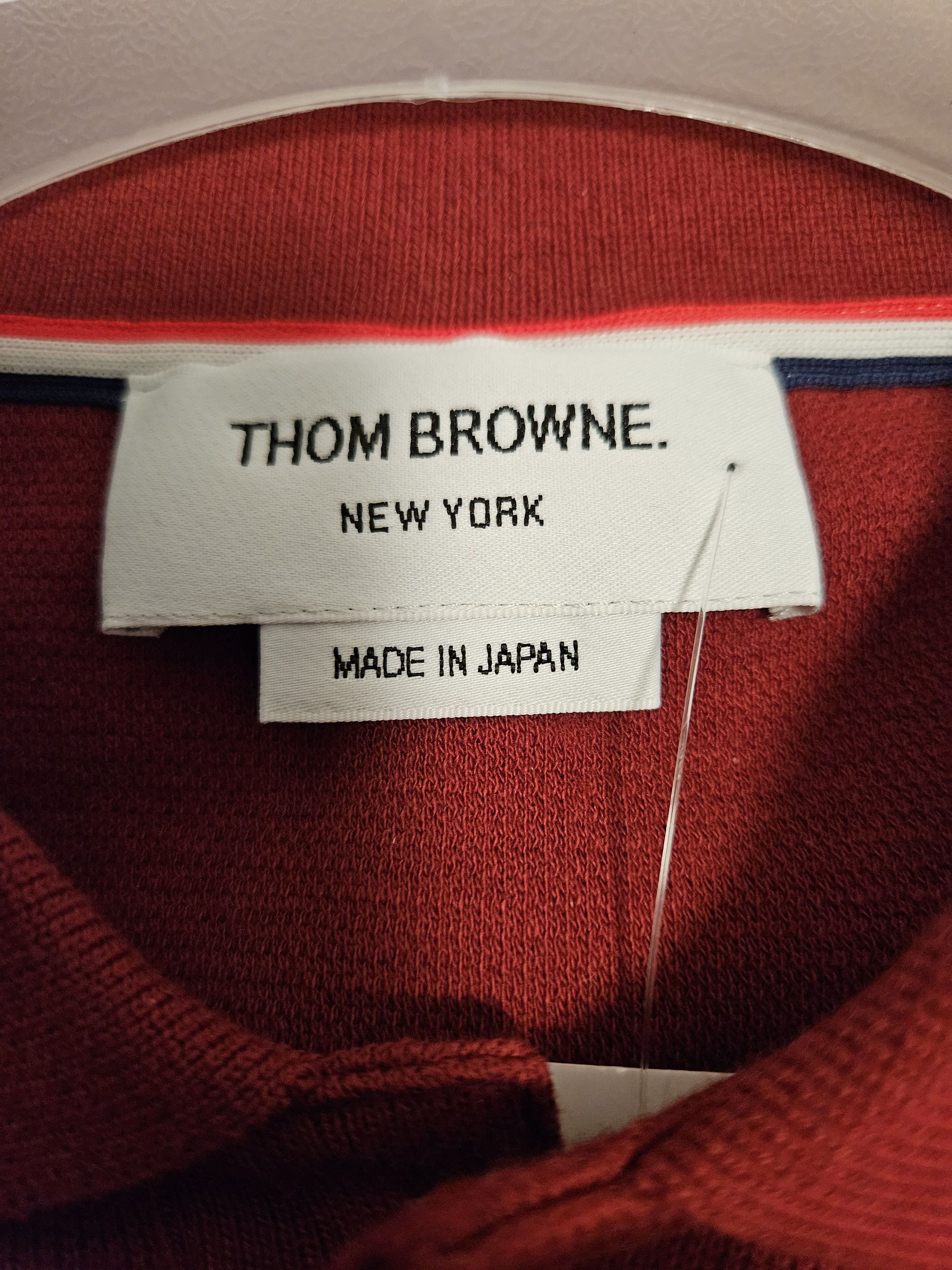 Thom Browne Double Face Knit 4-Bar Long Sleeve Polo Size US L / EU 52-54 / 3 - 6 Thumbnail