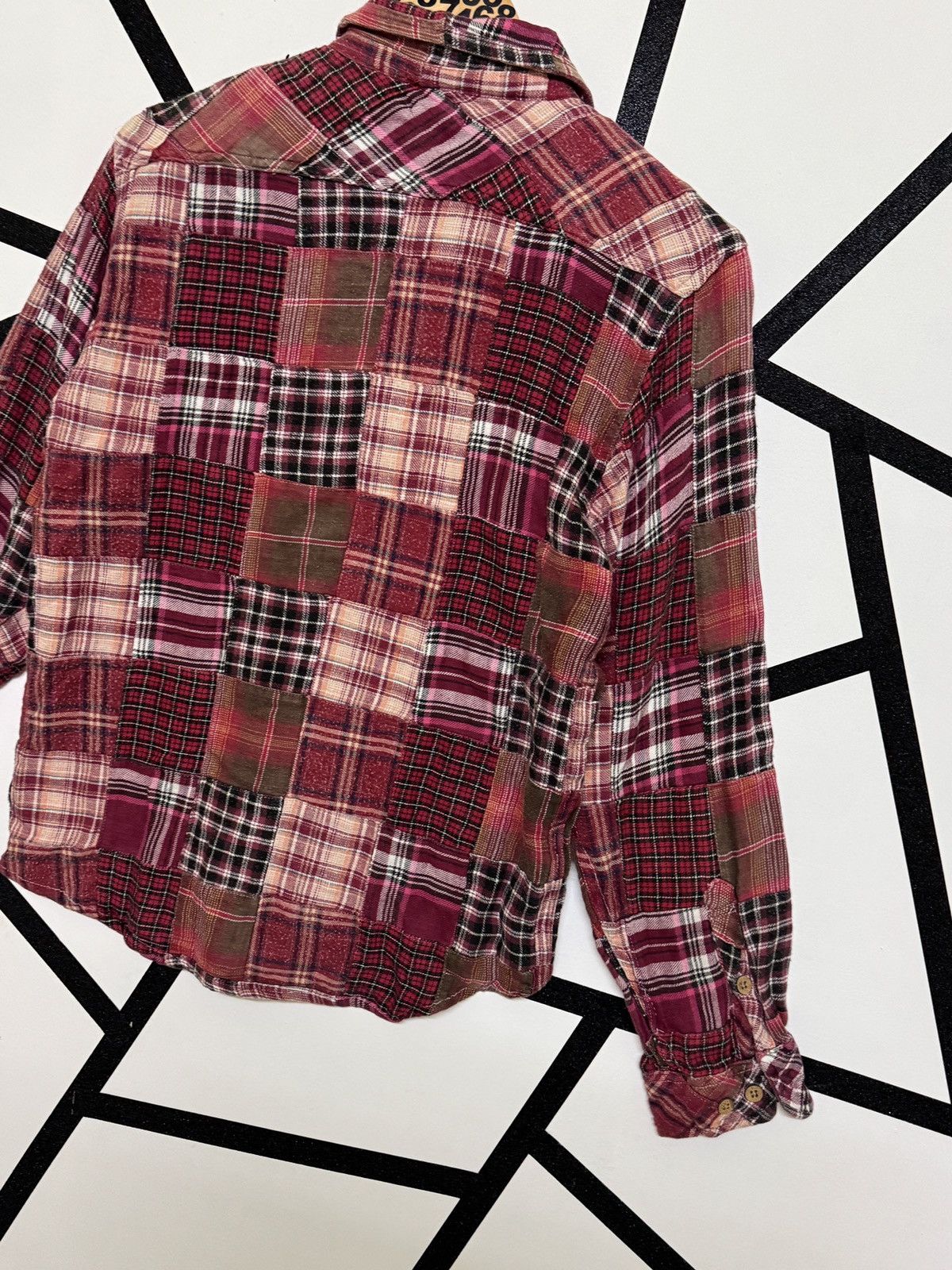 Flannel Vintage JUNGLE STORM Patchwork Rebuild Flannel Shirt Size US S / EU 44-46 / 1 - 13 Thumbnail