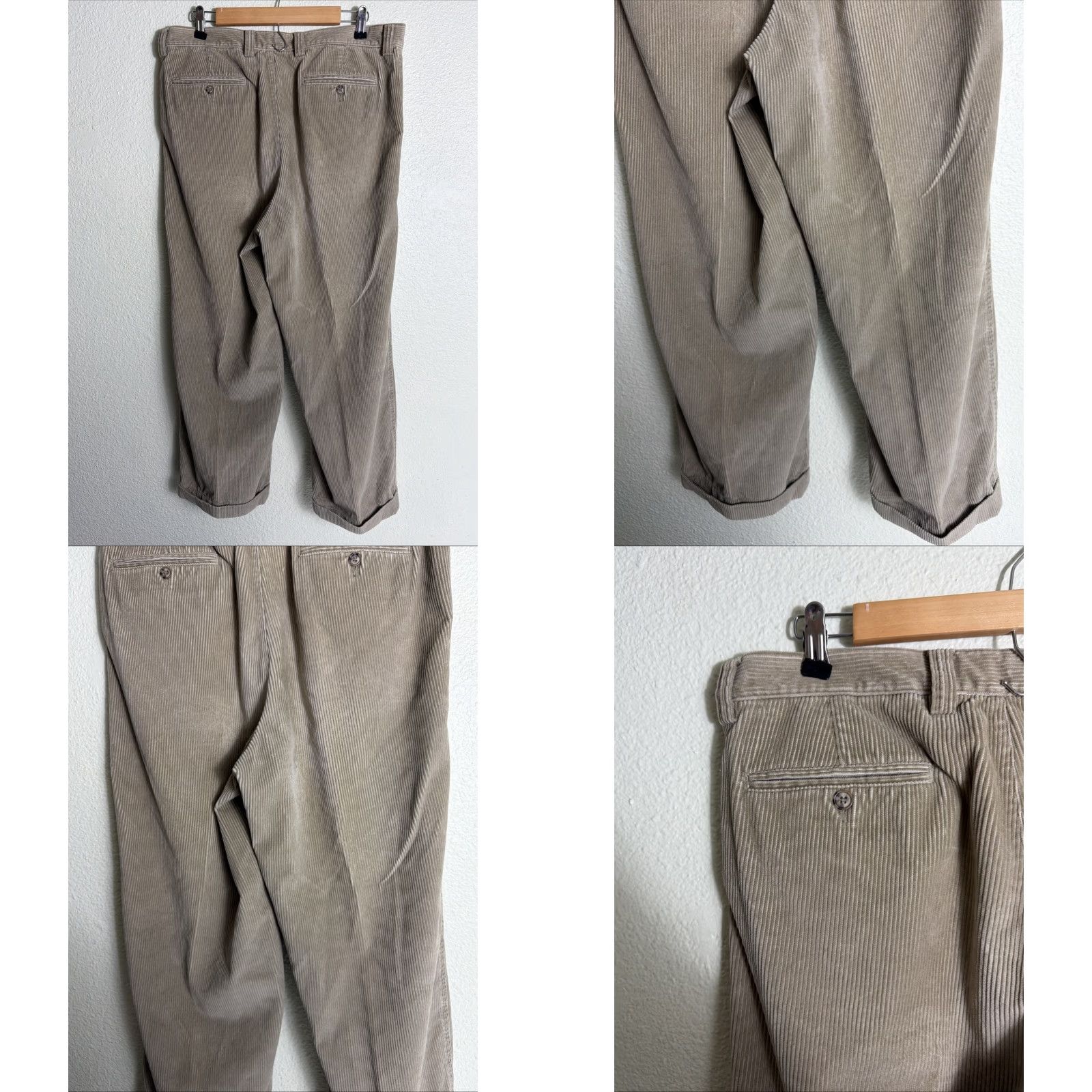 Gap VINTAGE Gap Easy Fit Corduroy Pants Mens 32 34 29 Beige Tan 90s Grunge Cuffed Straight Pockets 5-Pocket Chino Size US 34 / EU 50 - 8 Thumbnail