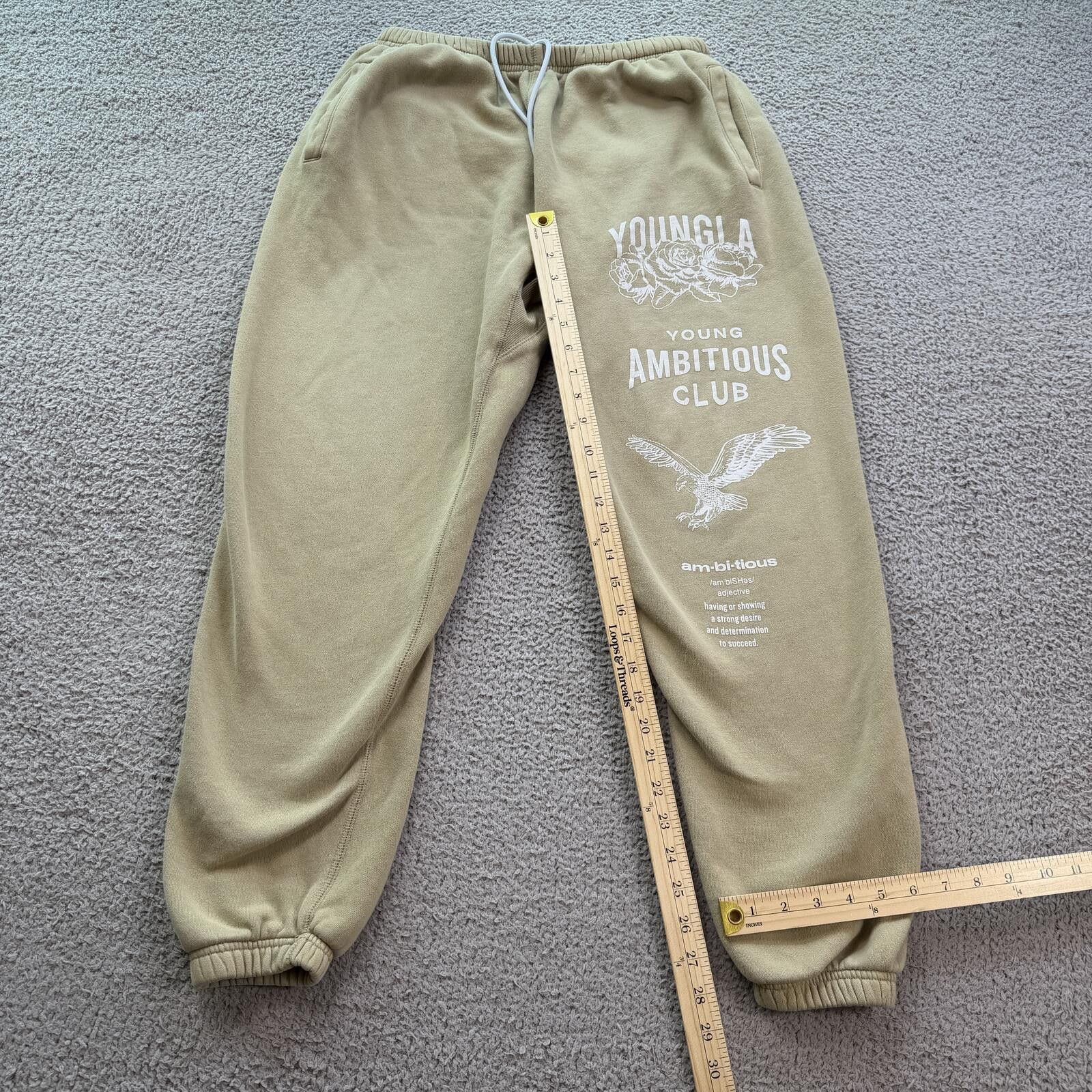 YoungLA YoungLA #233 Young Ambitious Club Sweatpants XL Tan Joggers Size US 36 / EU 52 - 4 Thumbnail