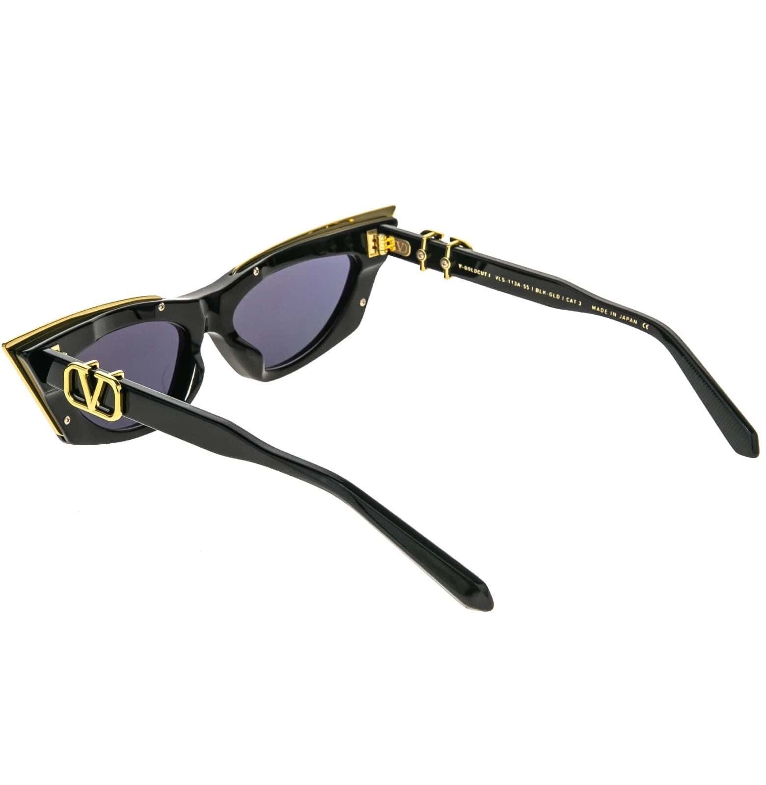 Valentino VALENTINO V GOLDCUT I VLS113 Gold VLS 113A Fashion Sunglass Size ONE SIZE - 7 Thumbnail