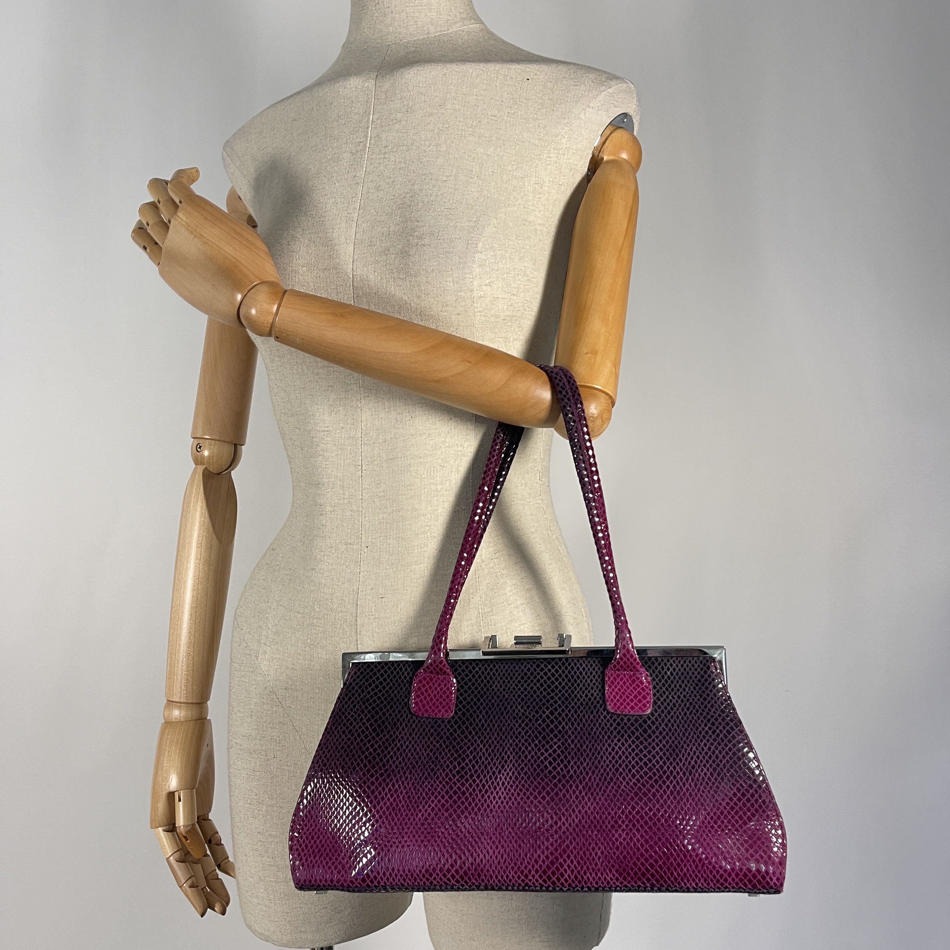 Stuart Weitzman STUART WEITZMAN Python Leather Bag Y2K style Size ONE SIZE - 3 Thumbnail