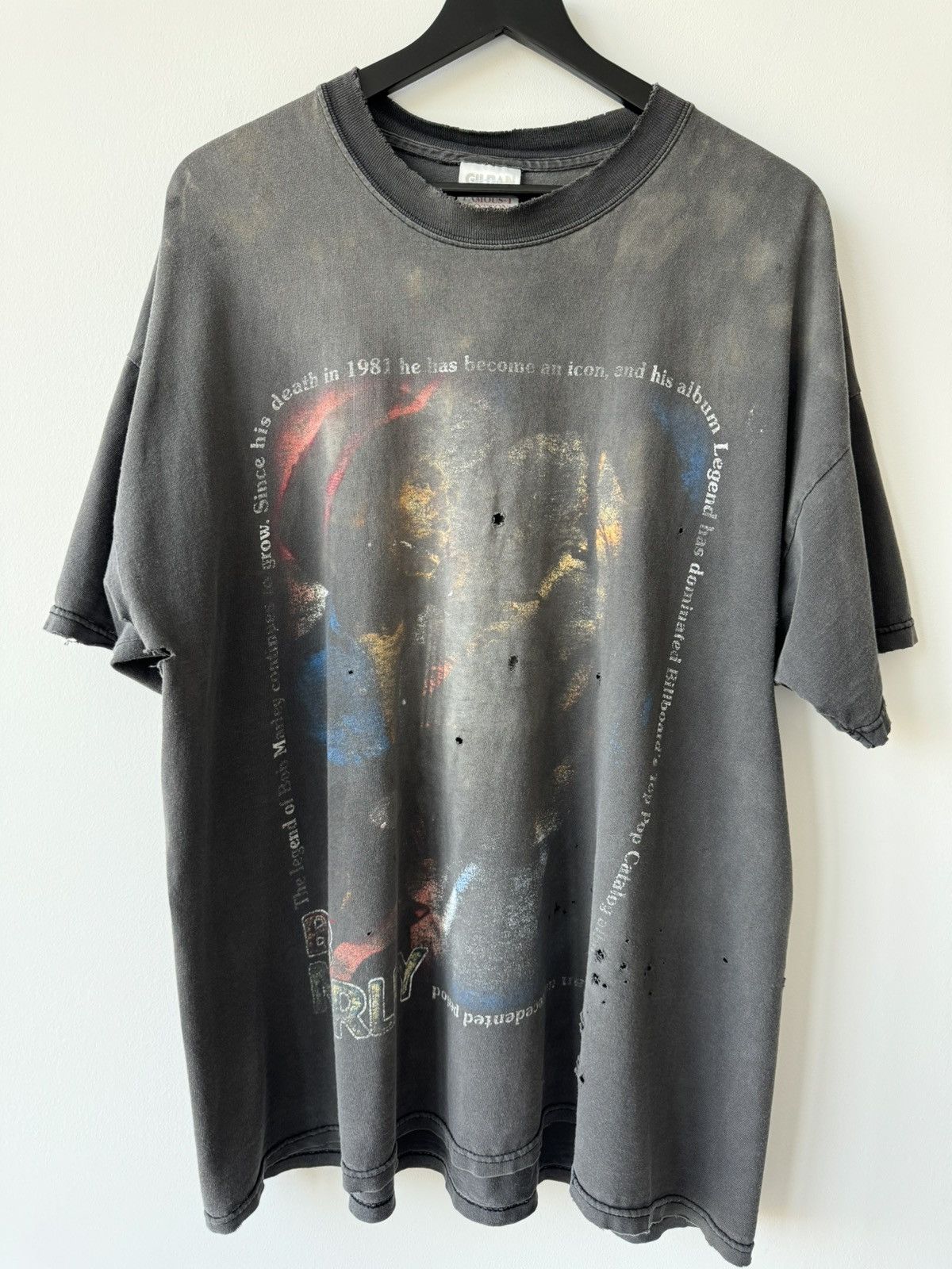 Vintage VINTAGE 90s BOB MARLEY T SHIRT FADED THRASHED OVERSIZED THIN Size US XL / EU 56 / 4 - 1 Thumbnail