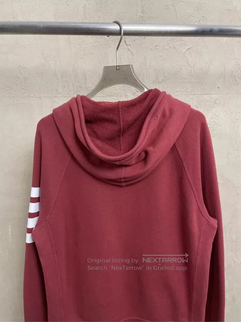 Thom Browne Thom Browne Burgundy Striped Zip Hoodie- dmc. Size US S / EU 44-46 / 1 - 2 Thumbnail