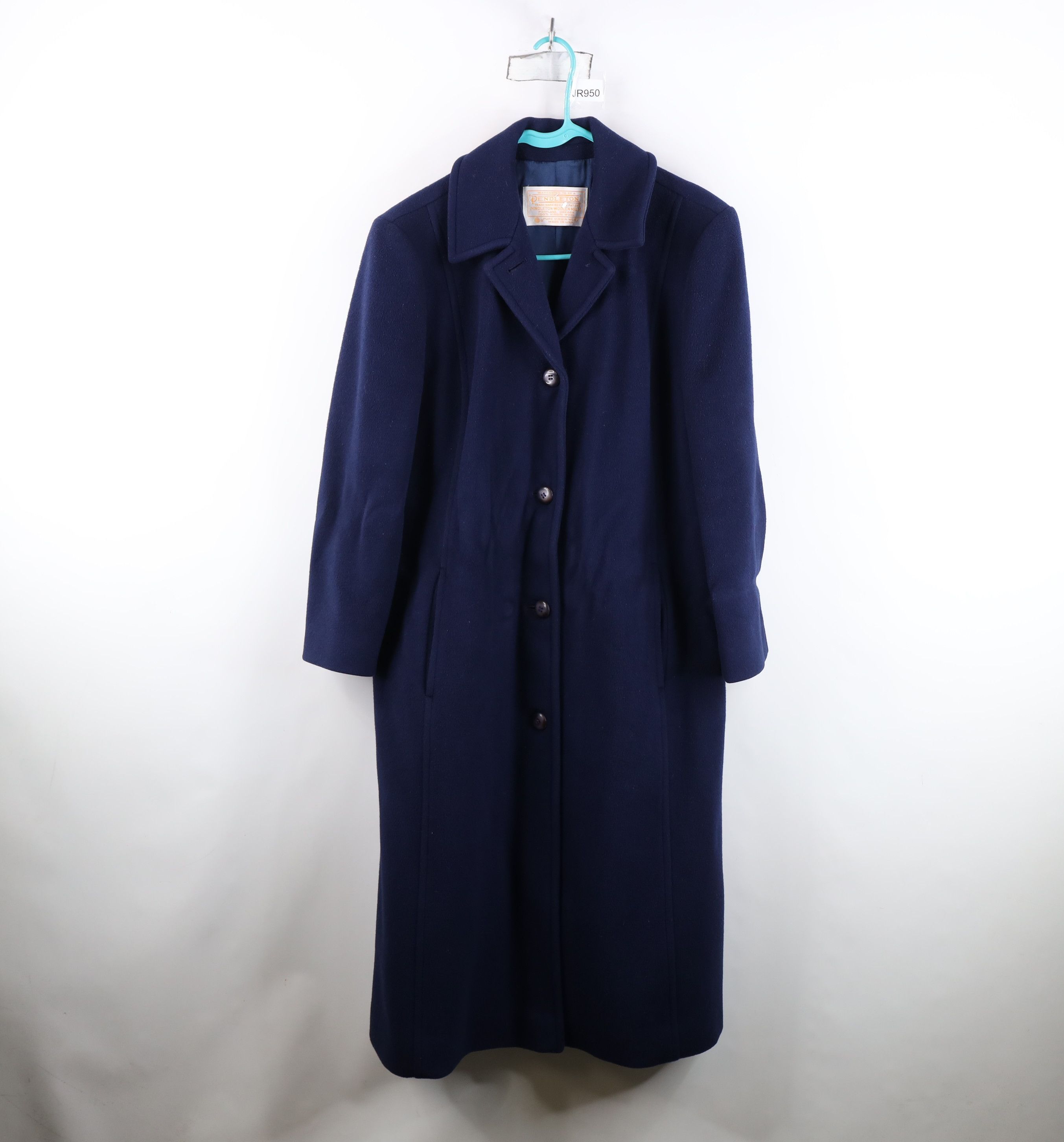 Pendleton Vintage 90s Pendleton Heavy Wool Trench Coat Jacket Blue USA Size XL / US 12-14 / IT 48-50 - 1 Thumbnail