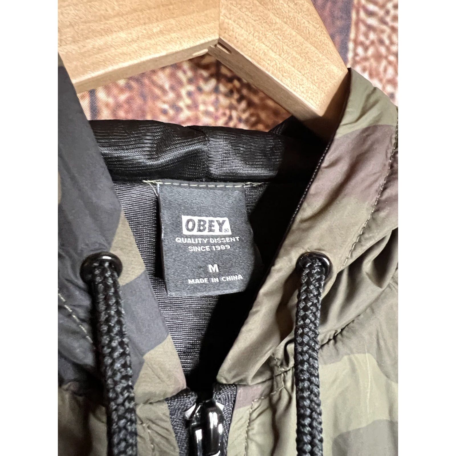 Obey OBEY World Wide Camouflage Hooded Jacket Mens M Multicolor Windbreaker Size US M / EU 48-50 / 2 - 2 Thumbnail