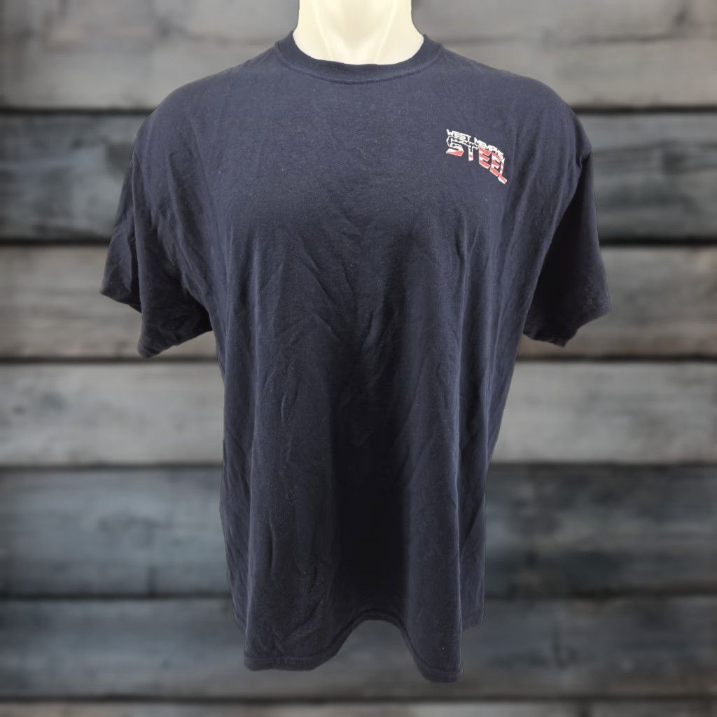 Gildan VINTAGE West Memphis Steel T Shirt XL Blue Gildan Men Short Sleeve Crew Neck Cotton Polyester T-Shirt Size US XL / EU 56 / 4 - 1 Thumbnail