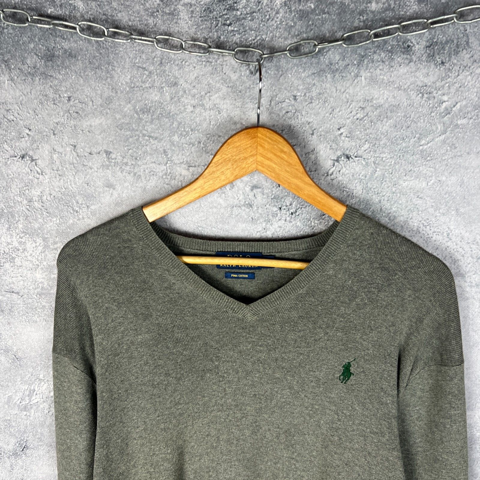 Polo Ralph Lauren Polo Ralph Lauren Sweater Men's Size M Gray Long Sleeve ` Size US M / EU 48-50 / 2 - 2 Thumbnail