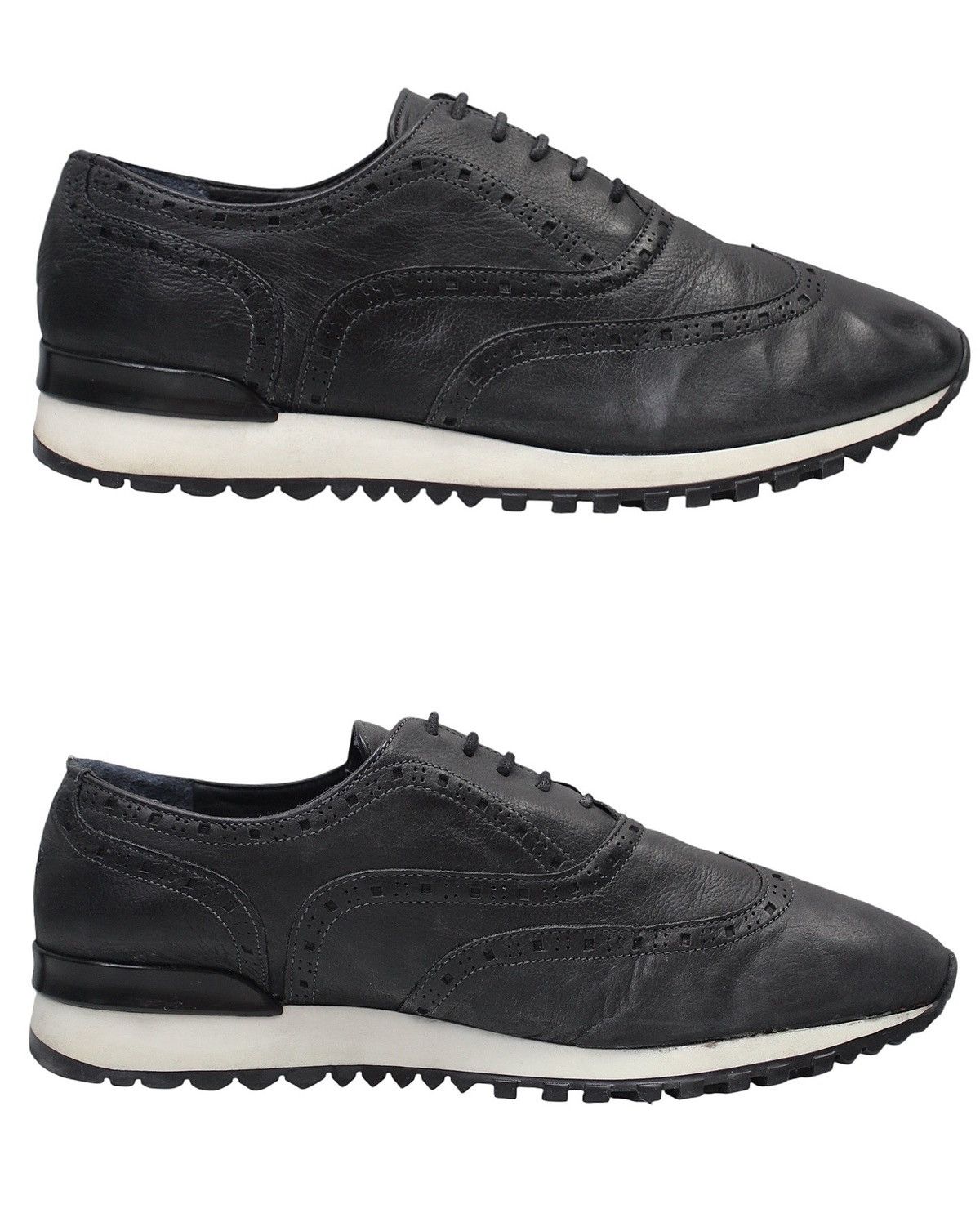 Designer × Tommy Hilfiger 2017 TOMMY HILFIGER BLACK LEATHER BROGUE SNEAKERS Size US 9.5 / EU 42-43 - 1 Thumbnail