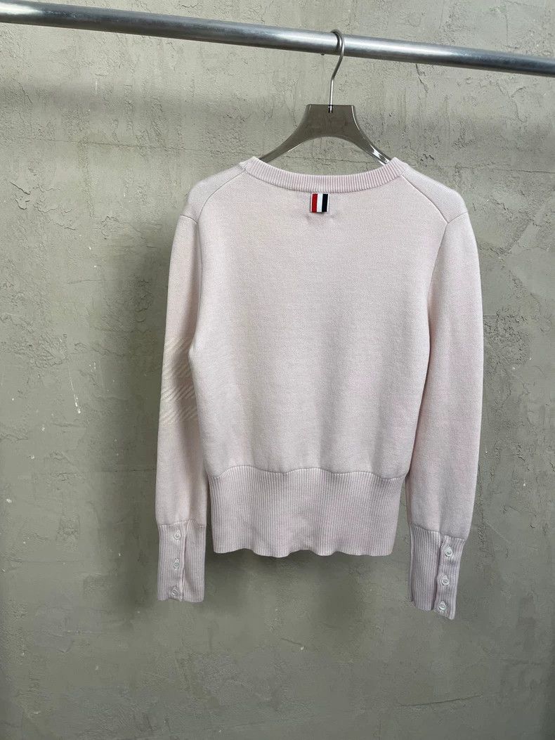 Thom Browne Thom Browne Light pink dolphin wool round neck sweater Size S / US 4 / IT 40 - 4 Thumbnail