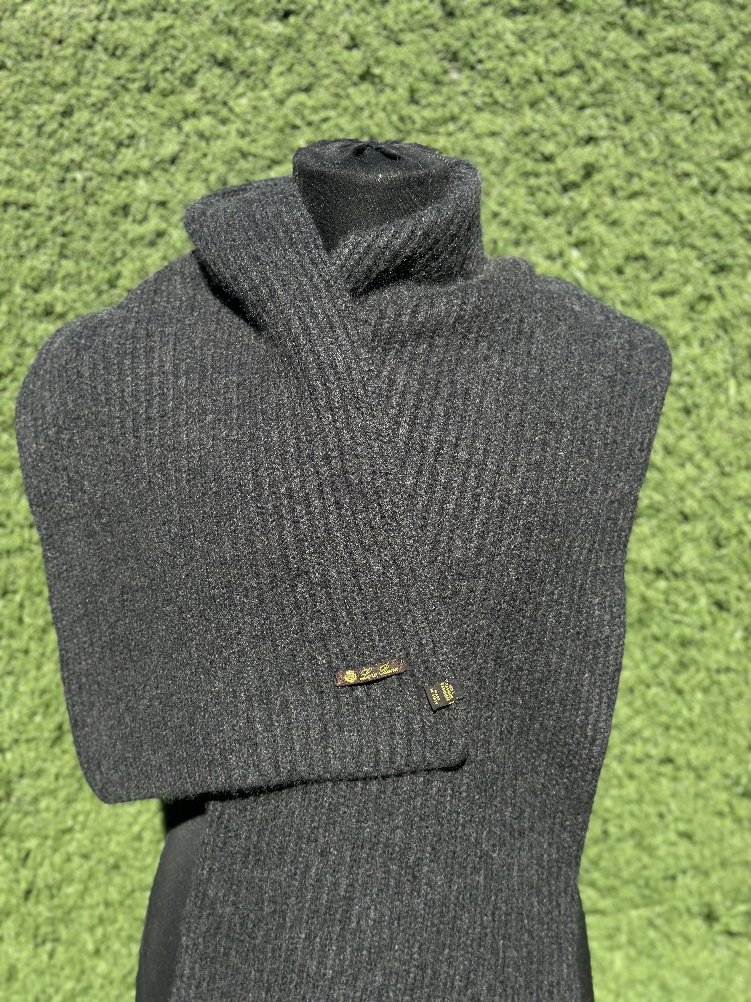 Loro Piana Luxury Loro Piana 100% Cashmere Rib Knit Scarf 140x30 Cm Size ONE SIZE - 3 Thumbnail