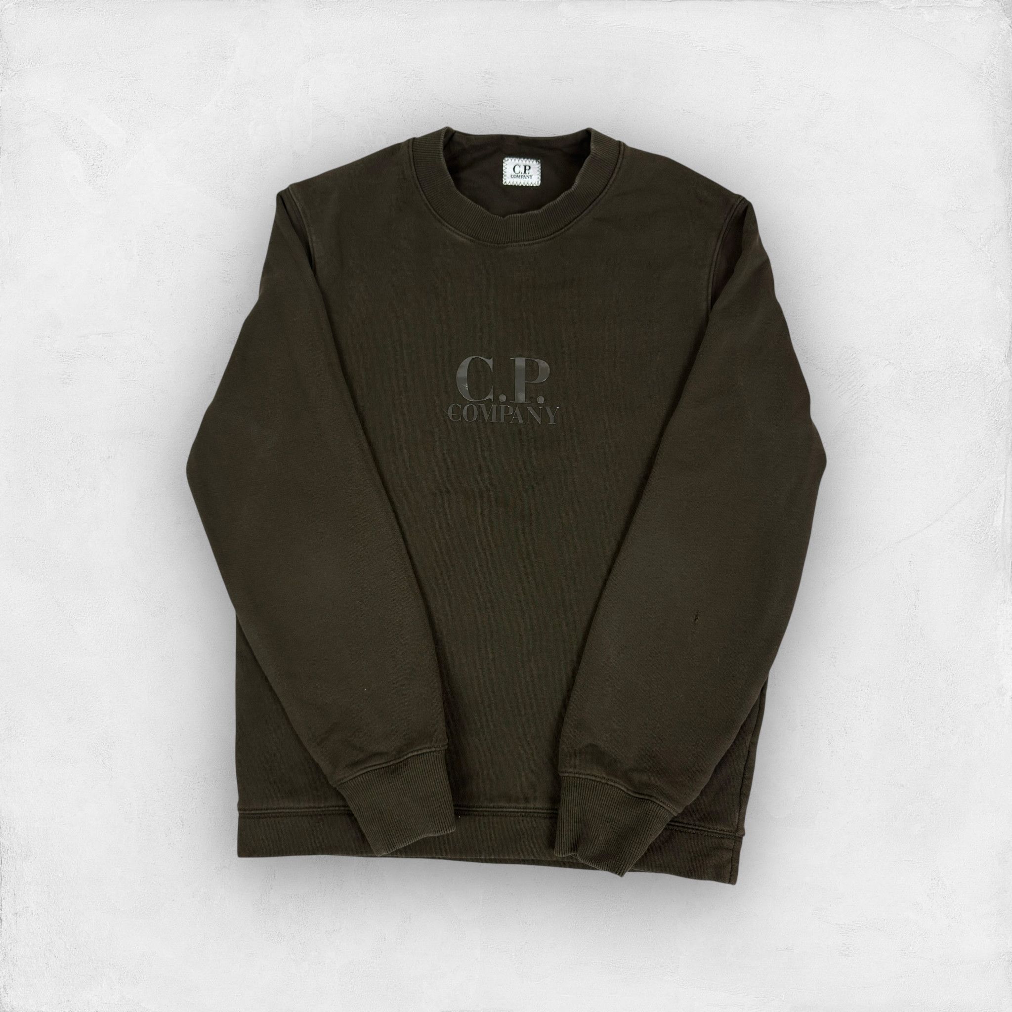 C.P. Company × Japanese Brand C.P. Company Men Olive Green Cotton Centre Logo Sweatshirt S Size US S / EU 44-46 / 1 - 1 Thumbnail