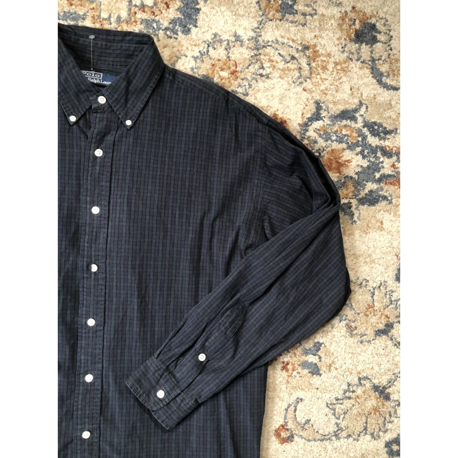 Polo Ralph Lauren Polo Ralph Lauren Shirt Mens Large Plaid Button-Down Blake Classic Dress Shirt Size 42R - 4 Thumbnail