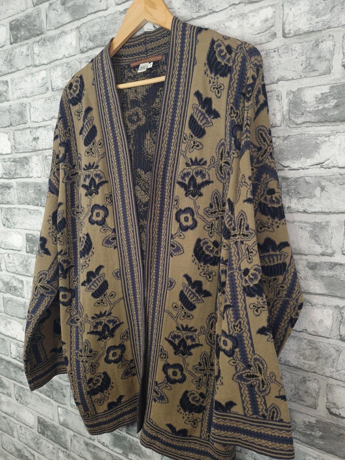 Designer Peruvian Connection Cardigan Size Medium Fit 12 14 Size M / US 6-8 / IT 42-44 - 5 Thumbnail