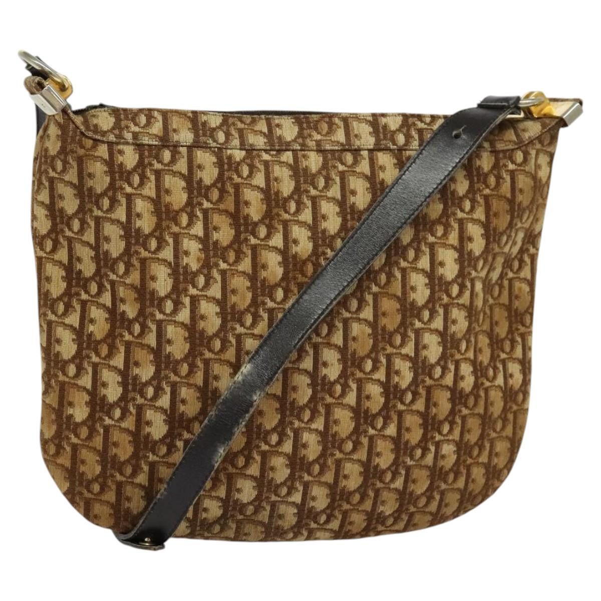 Dior DIOR Trotter Canvas Shoulder Bag Brown Gold Size ONE SIZE - 1 Thumbnail