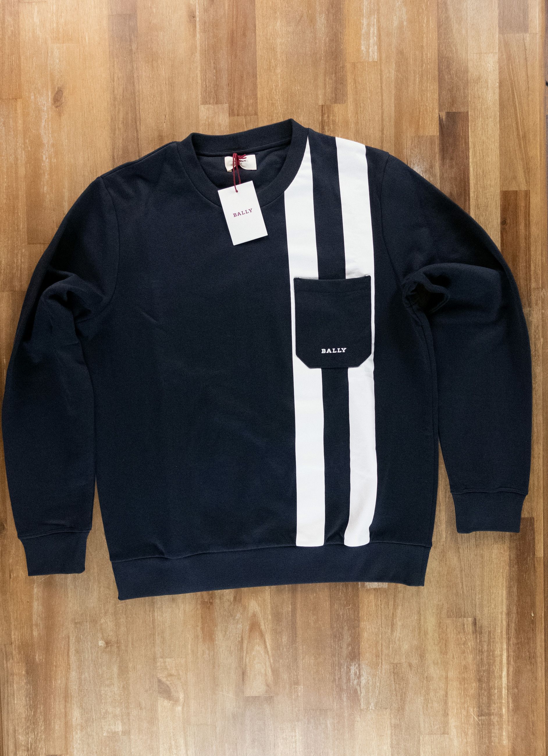 Bally BALLY navy blue & white striped sweatshirt Medium authentic Size US M / EU 48-50 / 2 - 1 Thumbnail