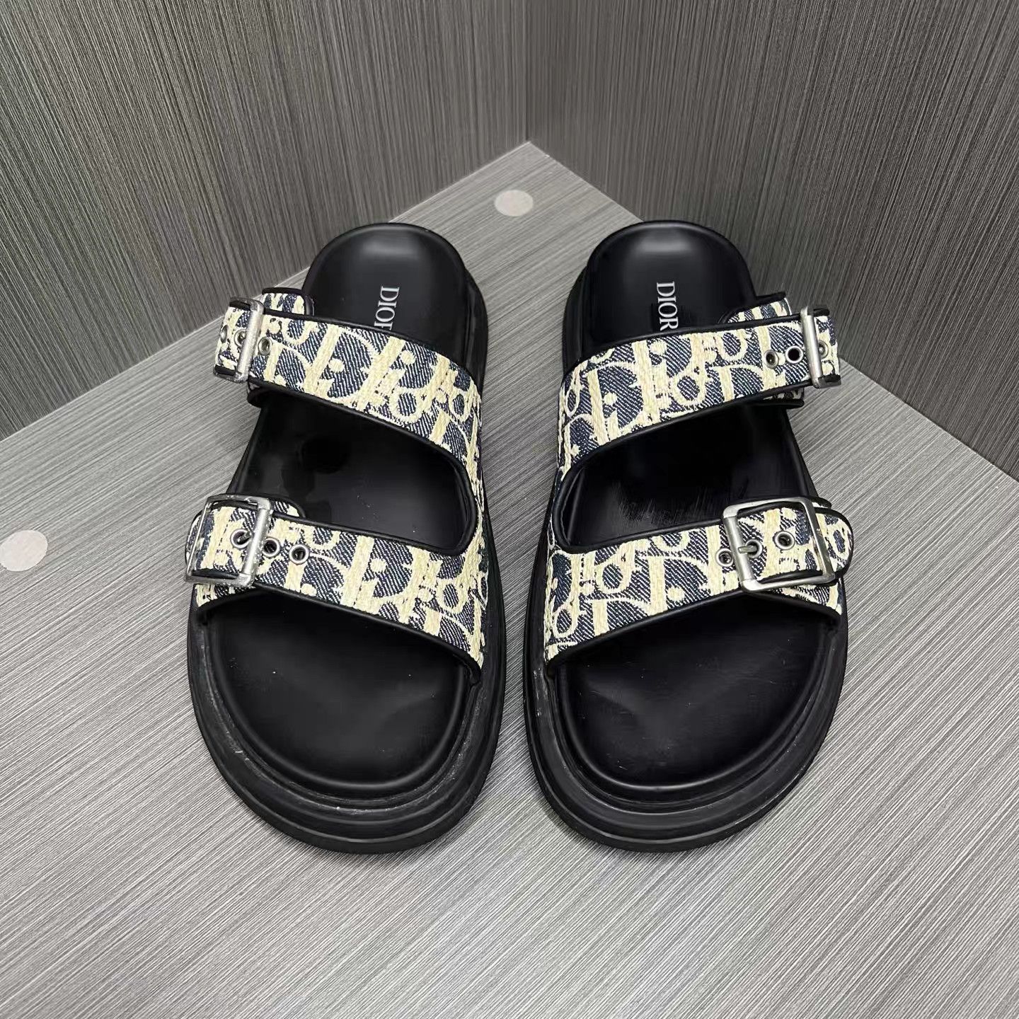 Dior Dior Aqua All-Over Print Slide Sandals K15 Size US 10 / EU 43 - 2 Thumbnail