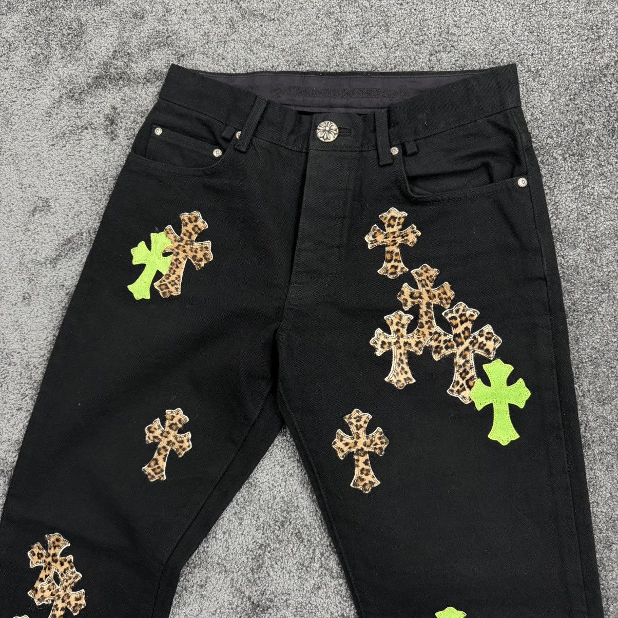 Chrome Hearts Chrome Hearts Cheetah & Green Cross Patch Jeans Size US 30 / EU 46 - 5 Thumbnail
