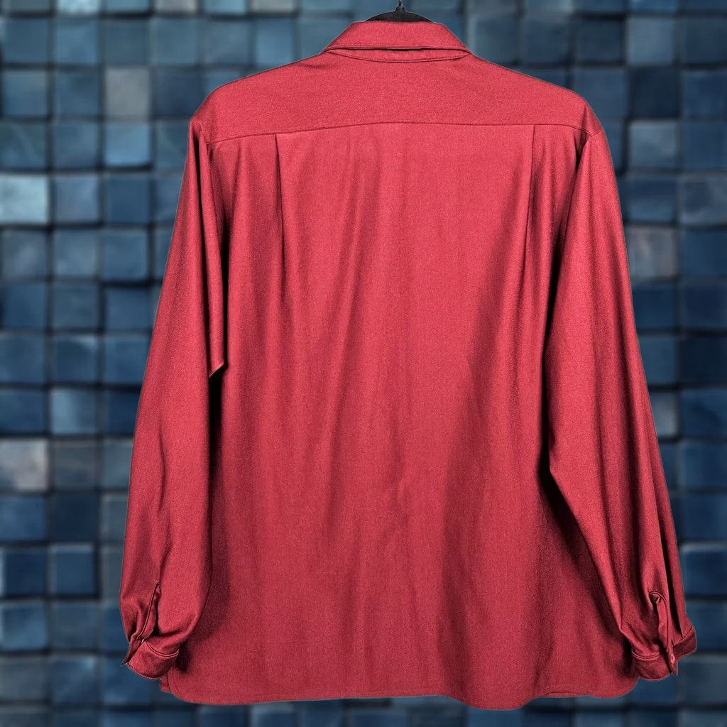 Oscar De La Renta VINTAGE Oscar De La Renta Button-Up Shirt Women 14 Burgundy Red Solid Long Sleeve All Seasons Regular Carrying No N/A Size XL / US 12-14 / IT 48-50 - 1 Thumbnail