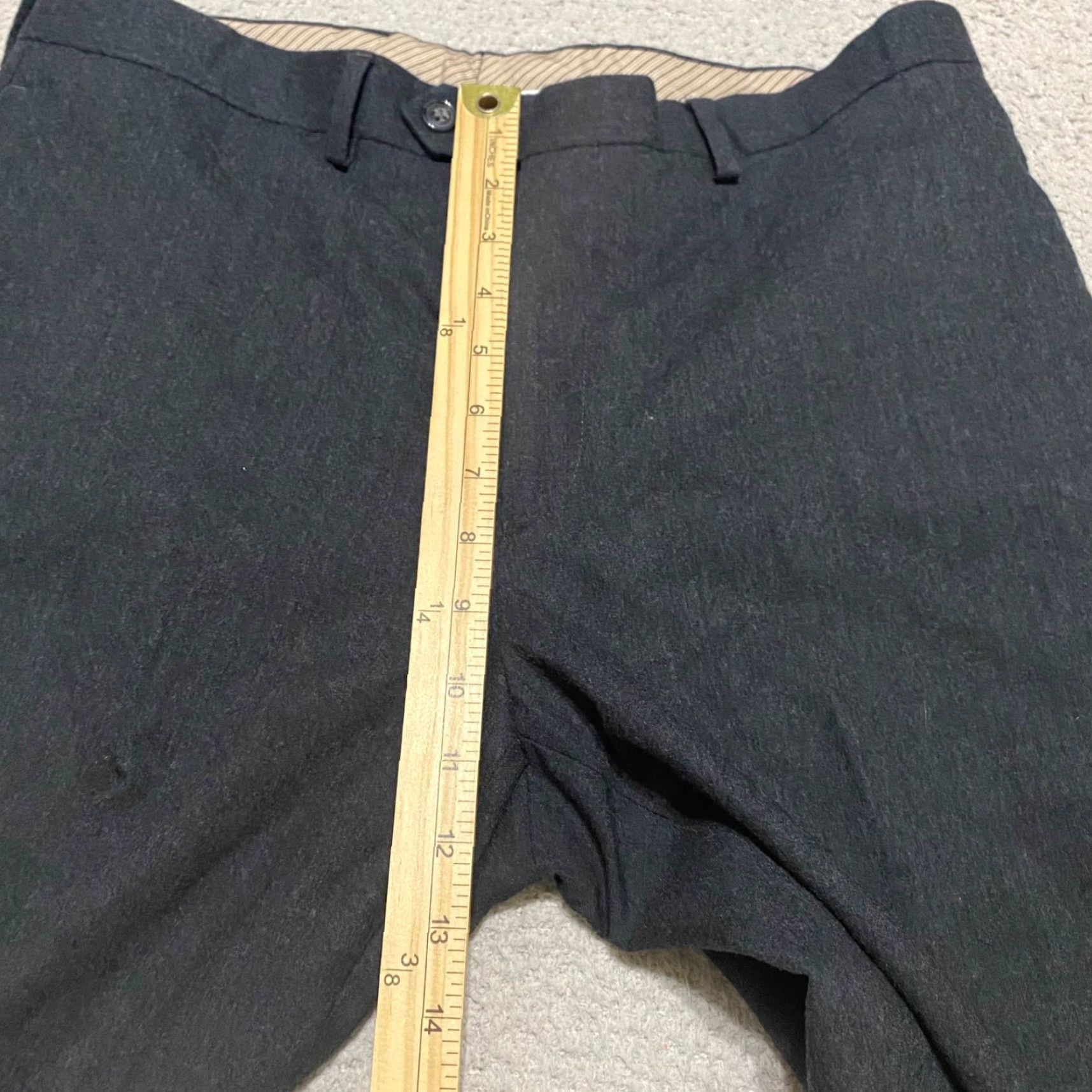 Ralph Lauren Lauren Ralph Lauren Mens Dress Pants Gray Wool Slim Straight 34x32 Front Flat Front Business Casual Formal Wedding Workwear 2000s Mens Size US 34 / EU 50 - 6 Thumbnail