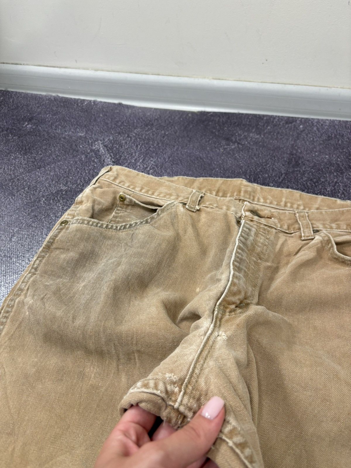 Carhartt Vintage 90s Carhartt USA Made Carpenter Work Baggy Pants Size US 38 / EU 54 - 15 Thumbnail