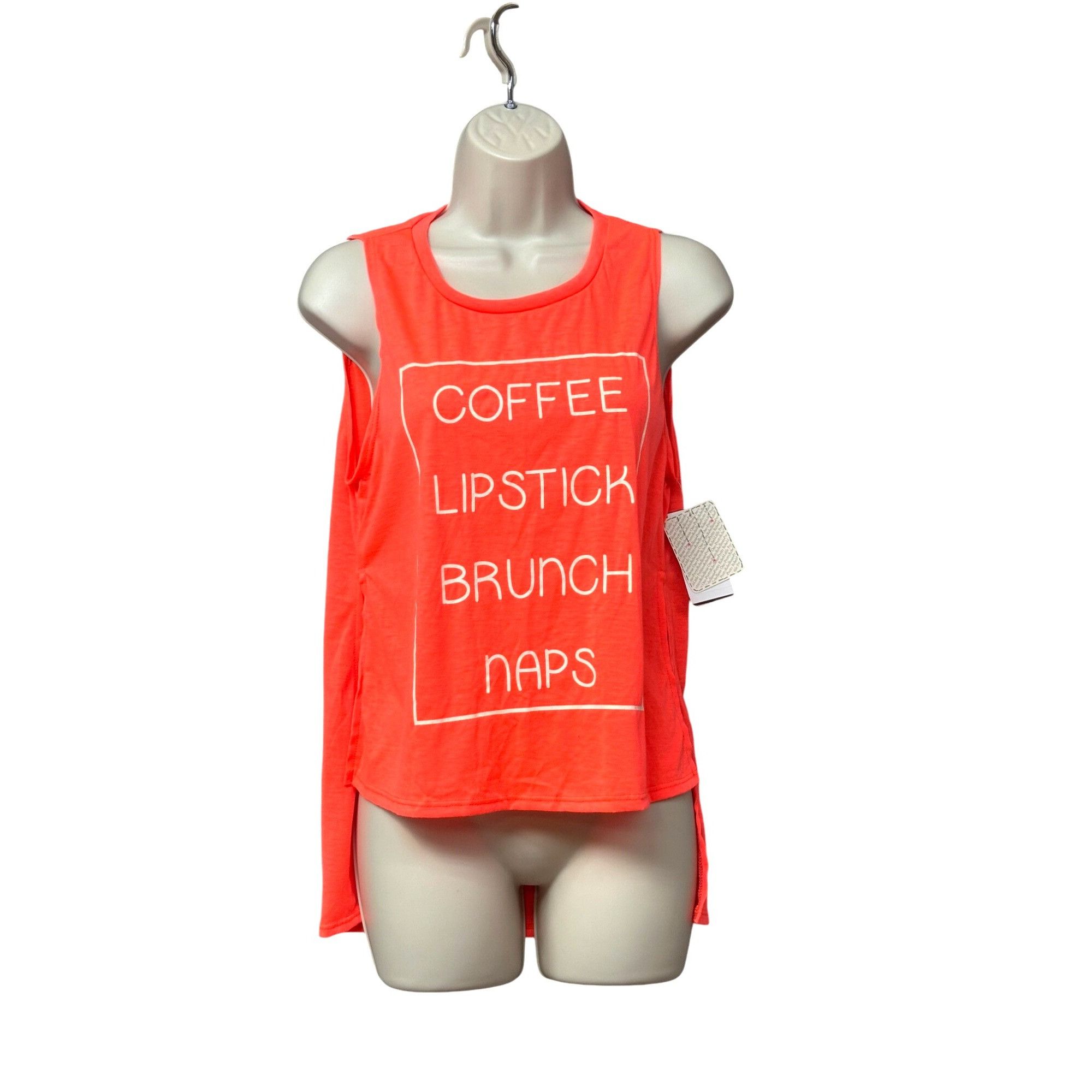 Other Rebellious One Junior's High-Lowe Graphic Tank Top, Neon Co Size L / US 10 / IT 46 - 4 Thumbnail