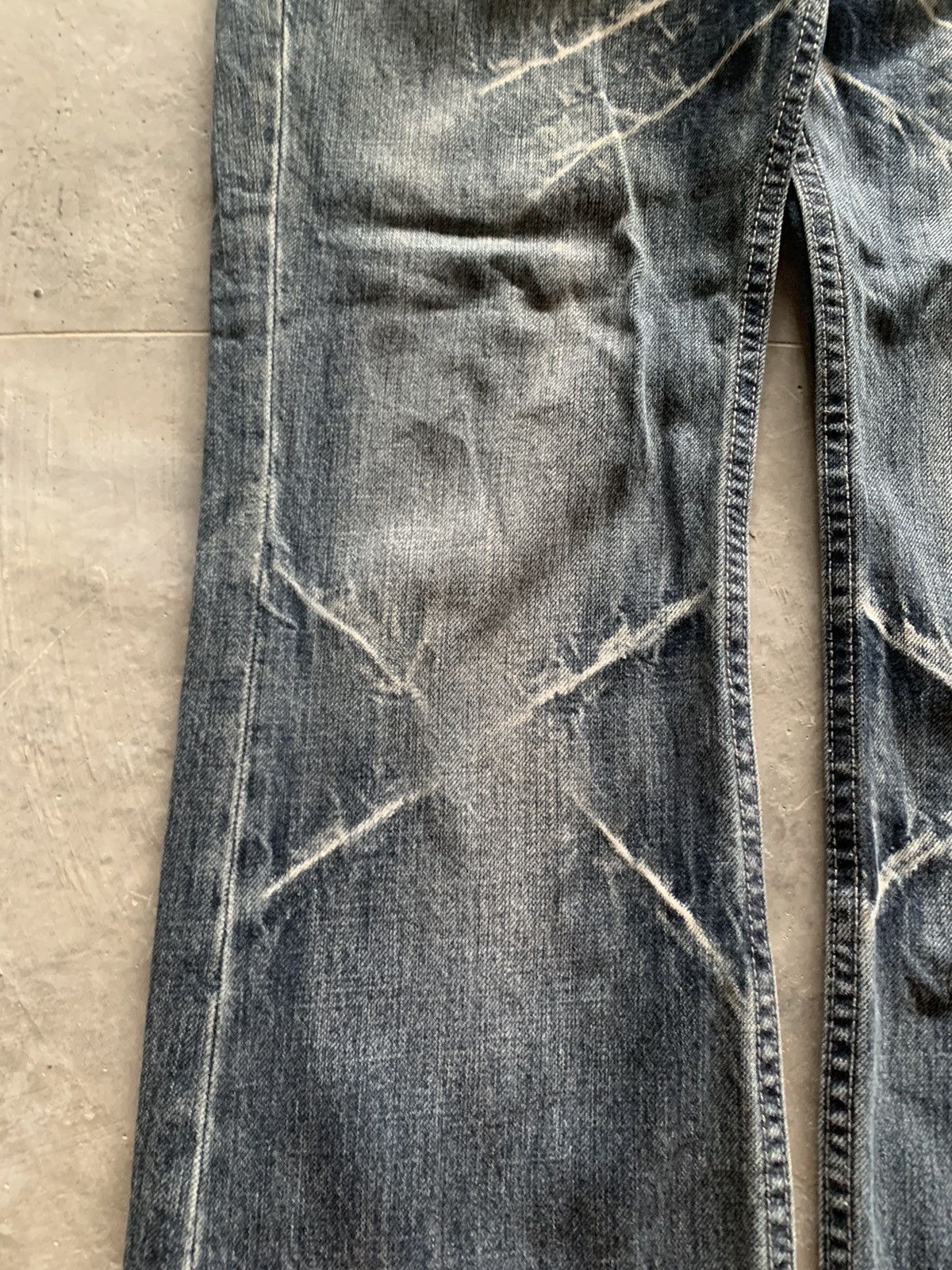 If Six Was Nine flared y2k sorridere sick washed design japanese jeans Size US 30 / EU 46 - 15 Thumbnail