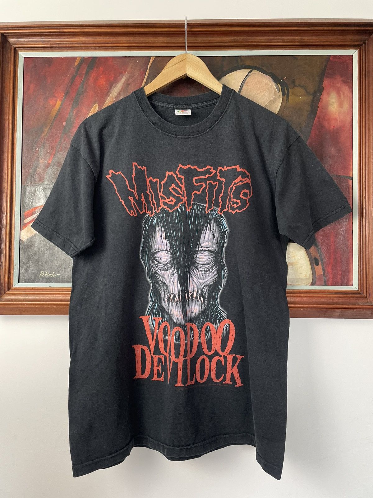Vintage Y2k Og Misfits Voodoo Devilock Rare Punk Band Tee