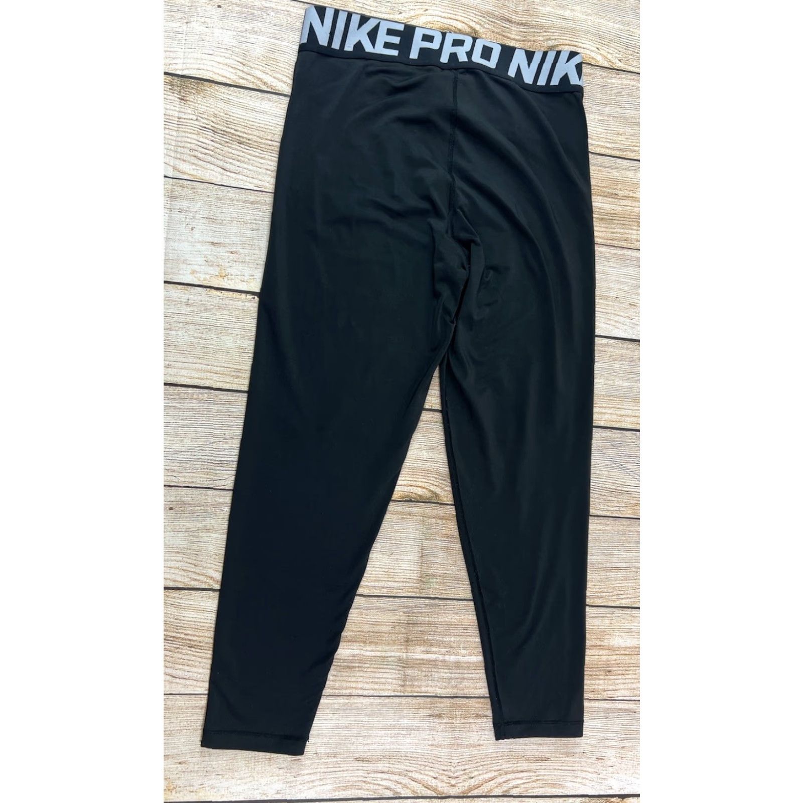 Nike Nike Pro Intertwist Crossover Dri Fit High Waist Tights AJ3927 Medium Black Womens Size ONE SIZE - 2 Thumbnail