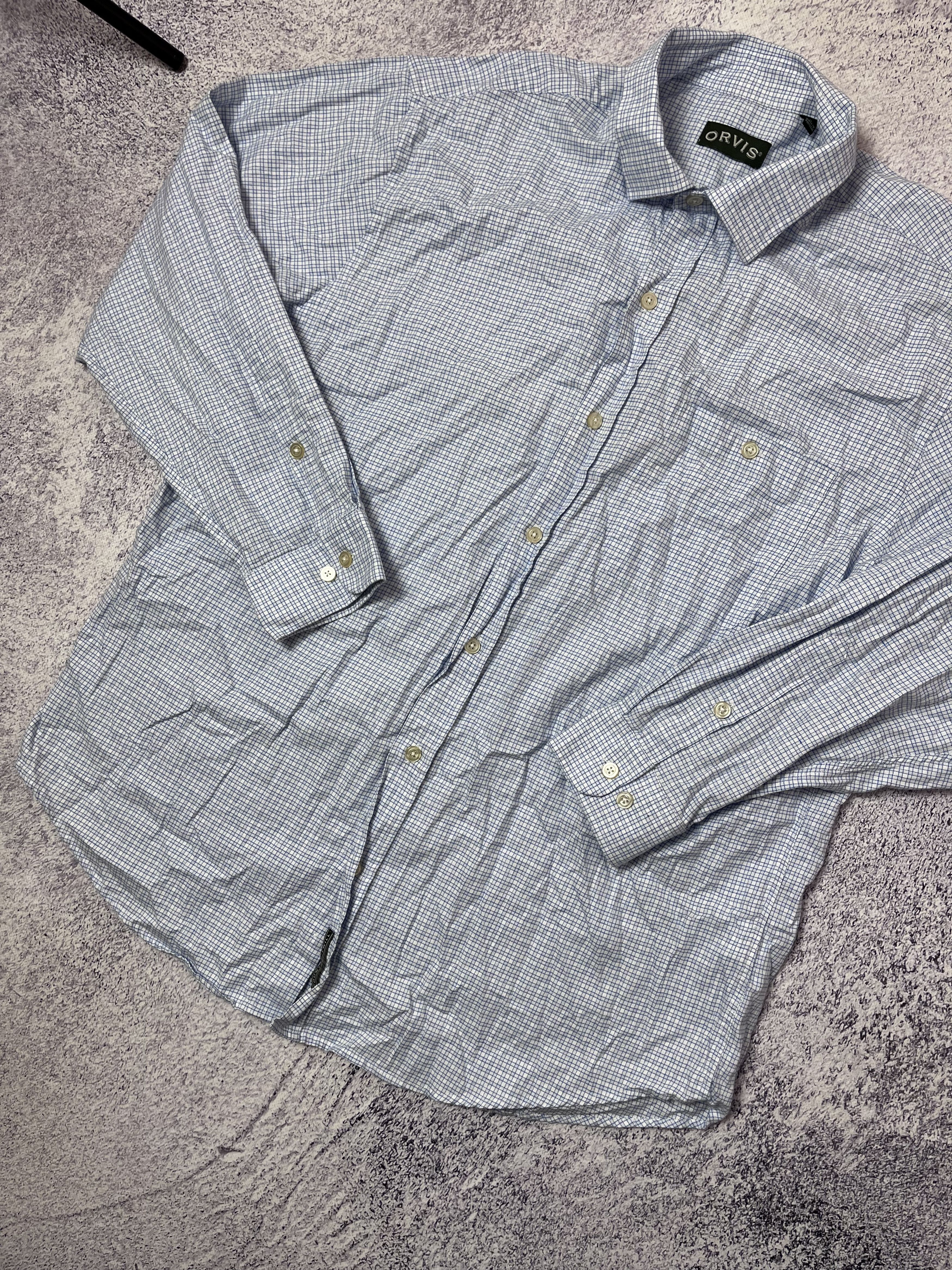 Orvis Mens shirt Eton Custom Made Size US L / EU 52-54 / 3 - 5 Thumbnail