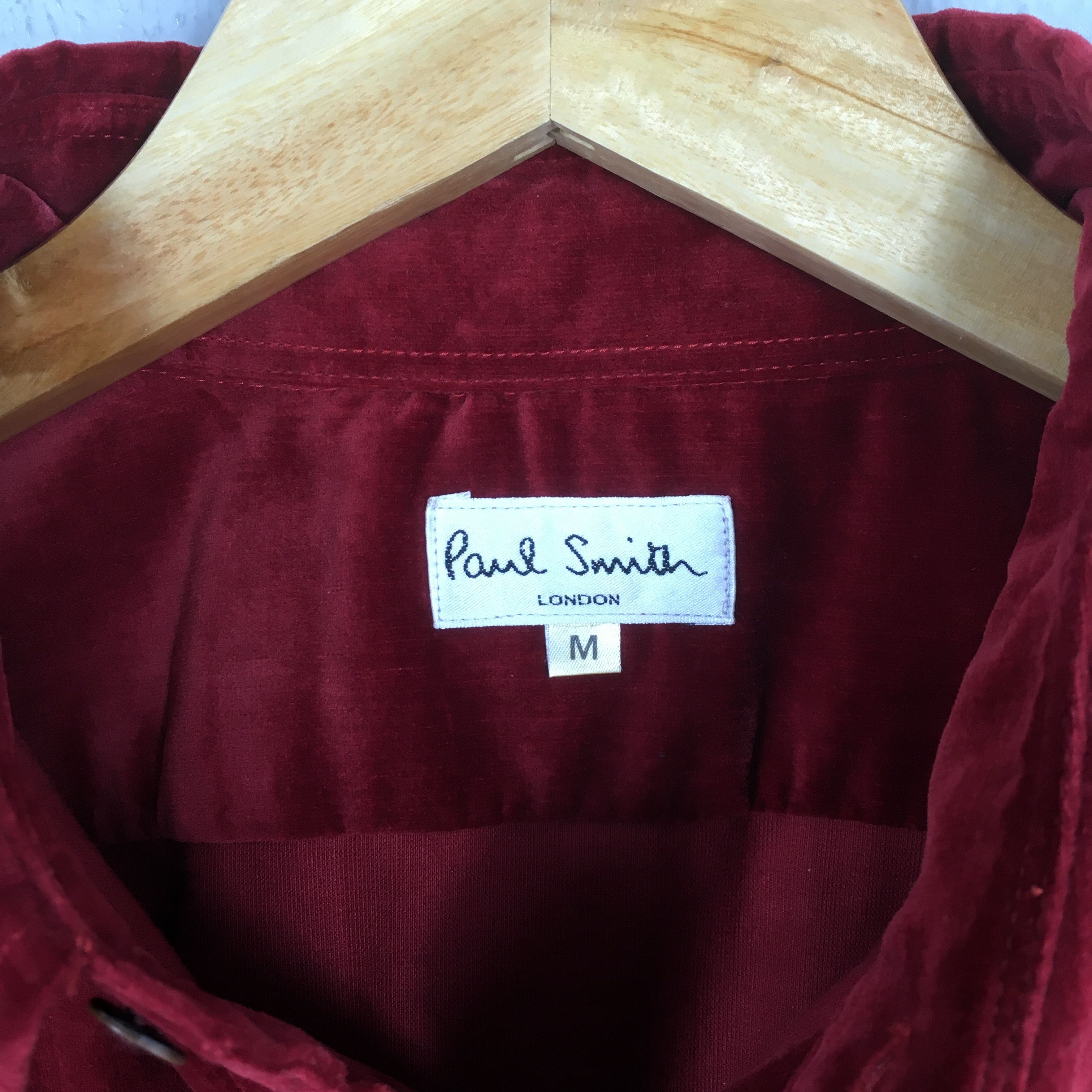 Paul Smith Vintage Paul Smith London Red Velvet Shirt Medium Size US M / EU 48-50 / 2 - 5 Thumbnail