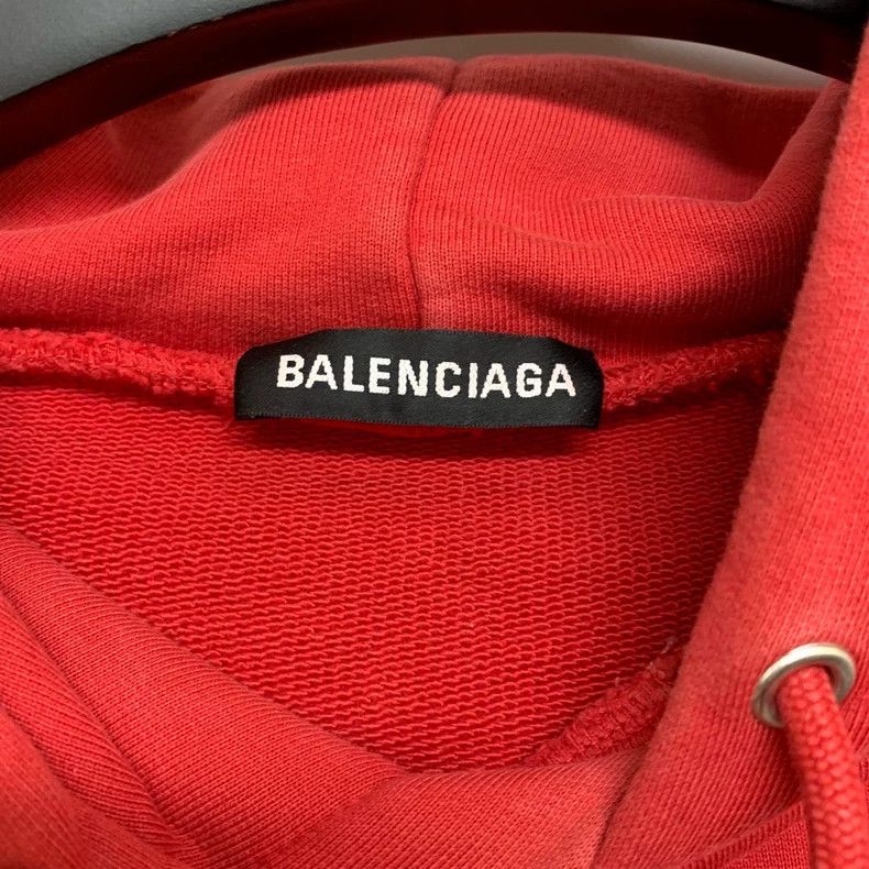 Balenciaga Balenciaga Red hooded sweatshirt Size US L / EU 52-54 / 3 - 2 Thumbnail