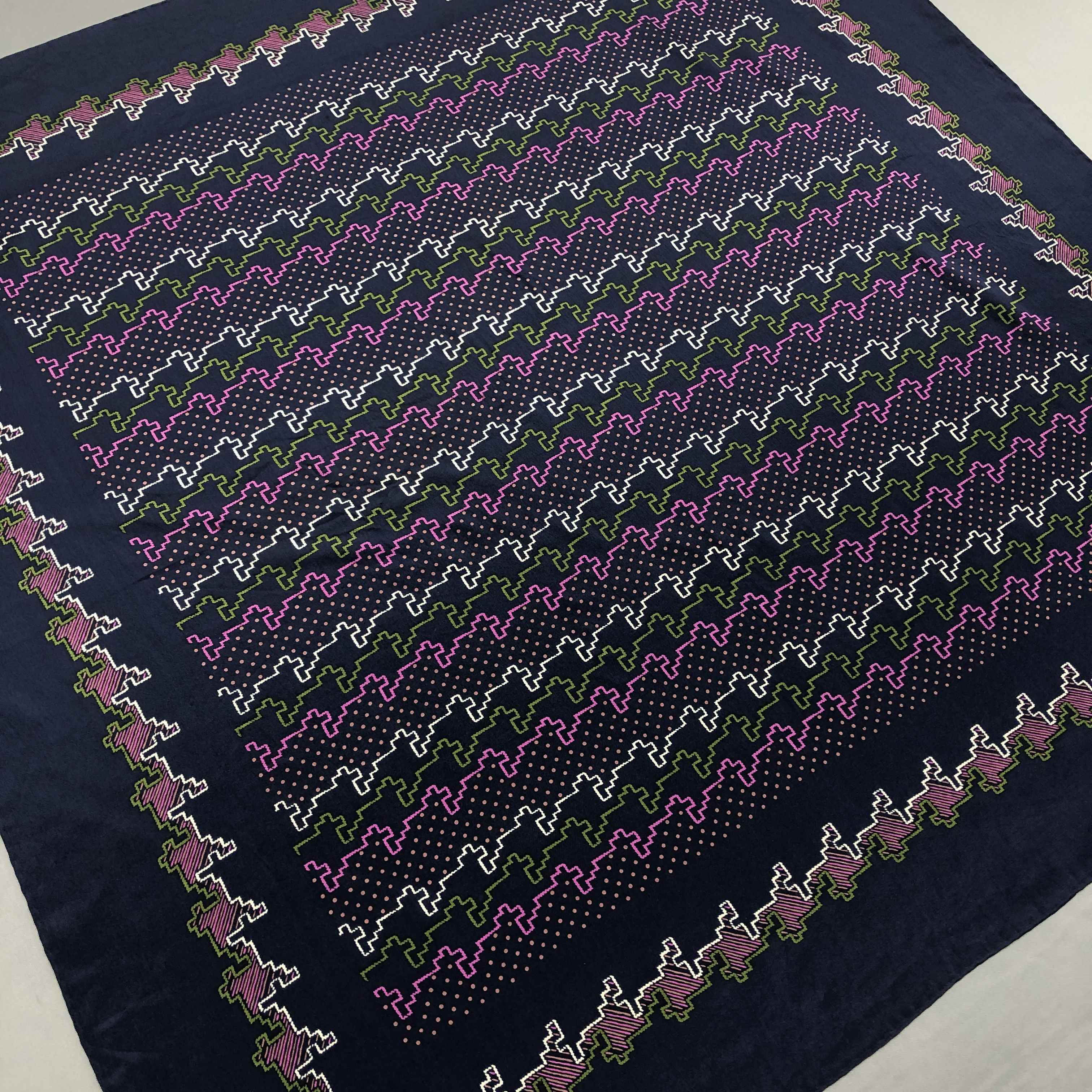 Other × Vintage Vintage Nona SILK Scarf Twill Stole Wraps Scarves Size ONE SIZE - 3 Thumbnail