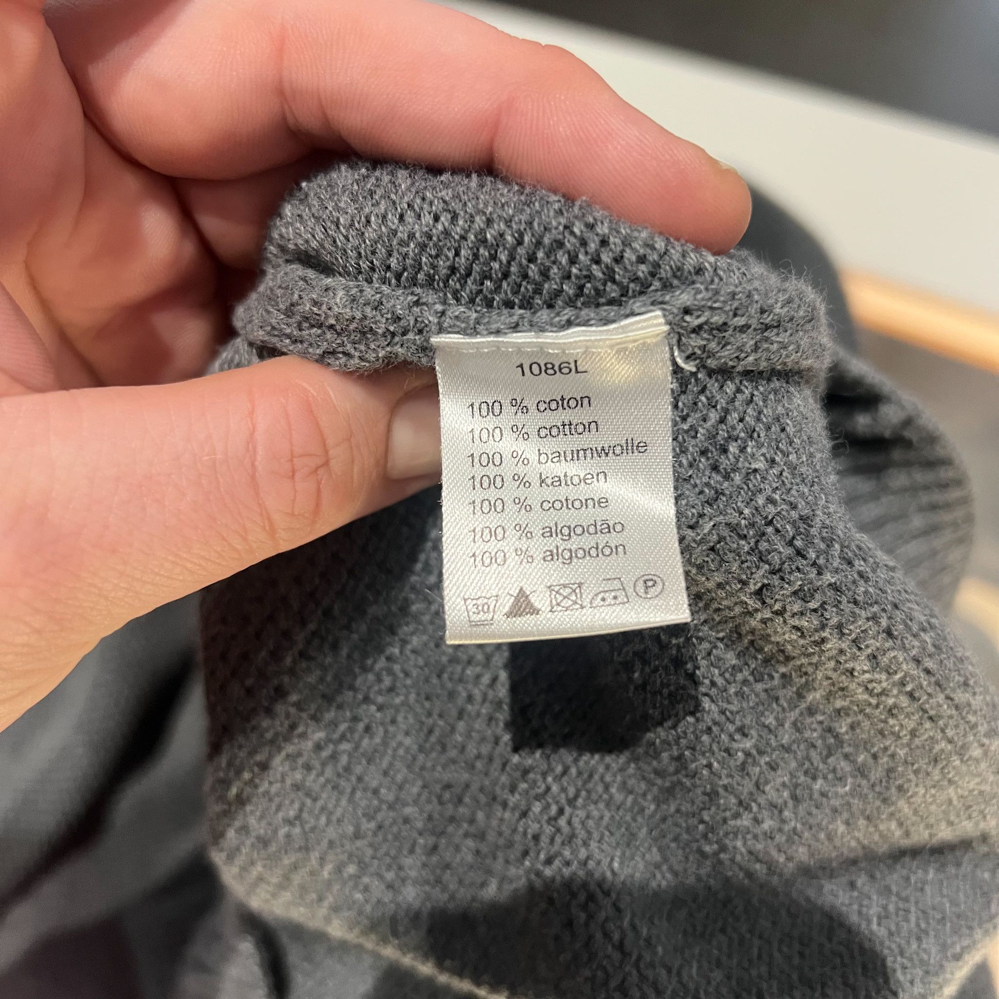 Lacoste Lacoste Knit Quarter Zip Grey • Size 5 (large) Size US L / EU 52-54 / 3 - 2 Thumbnail