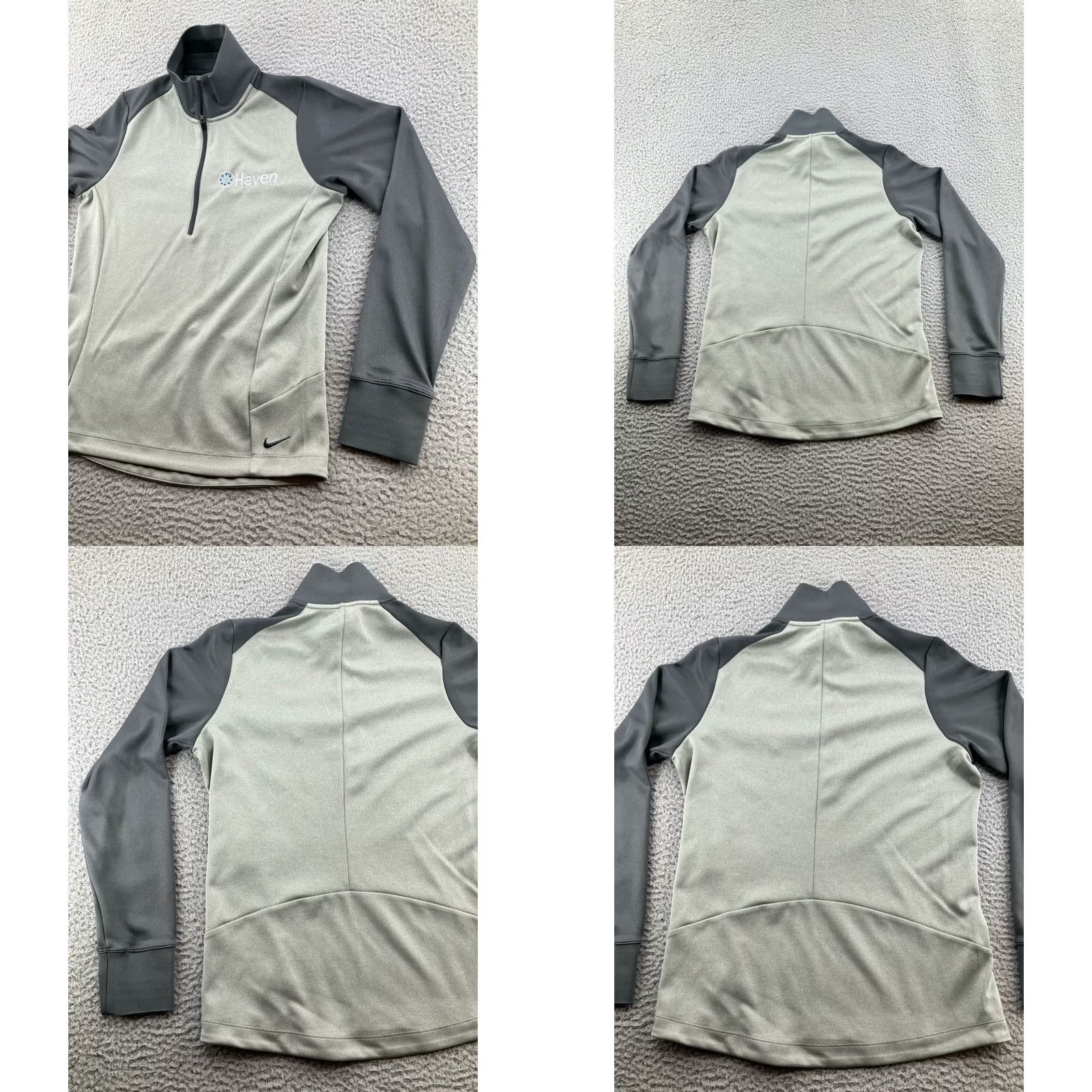 Nike Nike Sweatshirt Womens Large Gray Quarter Zip Mock Neck Pullover Jacket Dri-FIT Activewear Sports 1/4 Zip Mens Womens Girls Boys Size L / US 10 / IT 46 - 9 Thumbnail