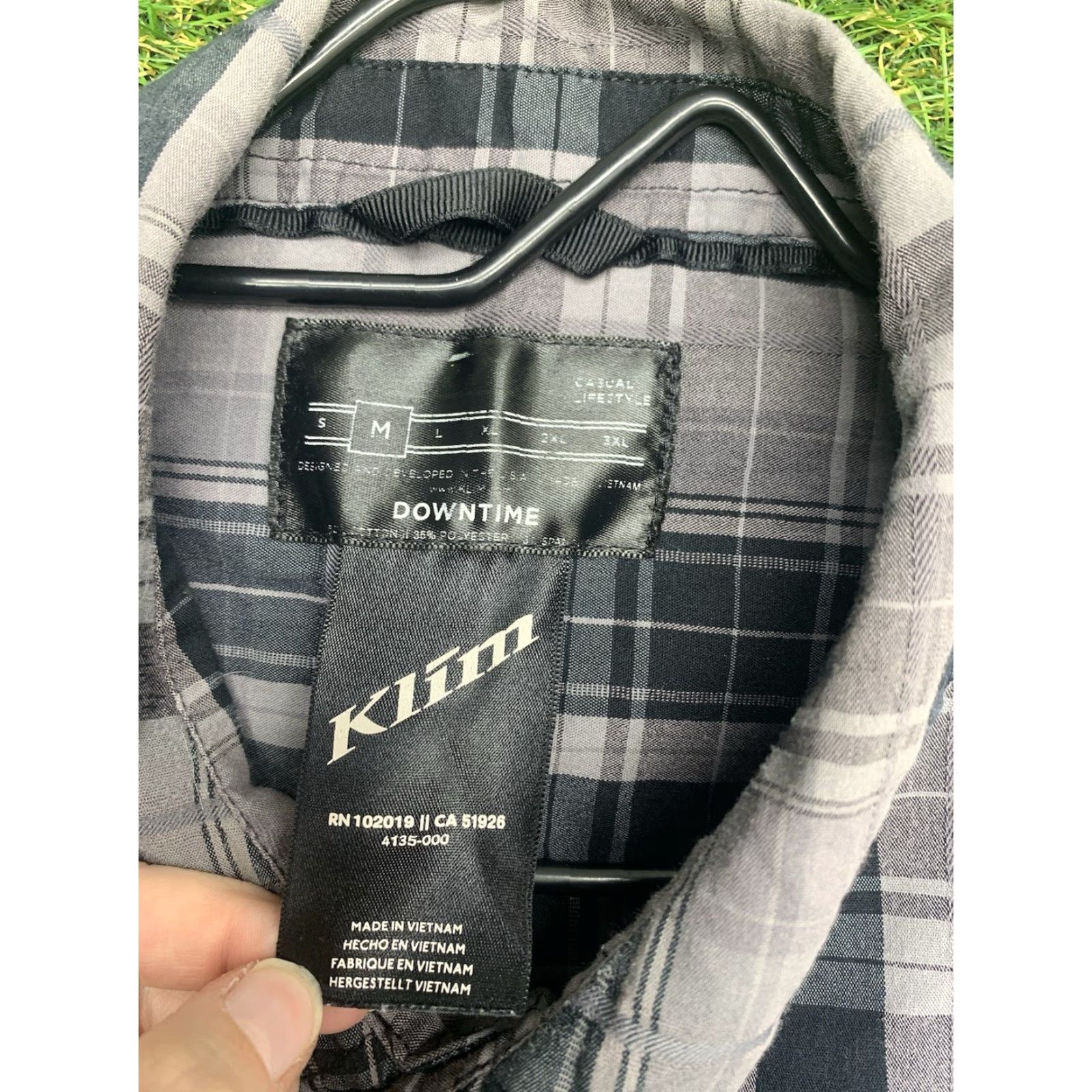 Vintage Klim Downtime Button Up Shirt Mens Medium Short Sleeve Plaid Black Size US M / EU 48-50 / 2 - 3 Thumbnail