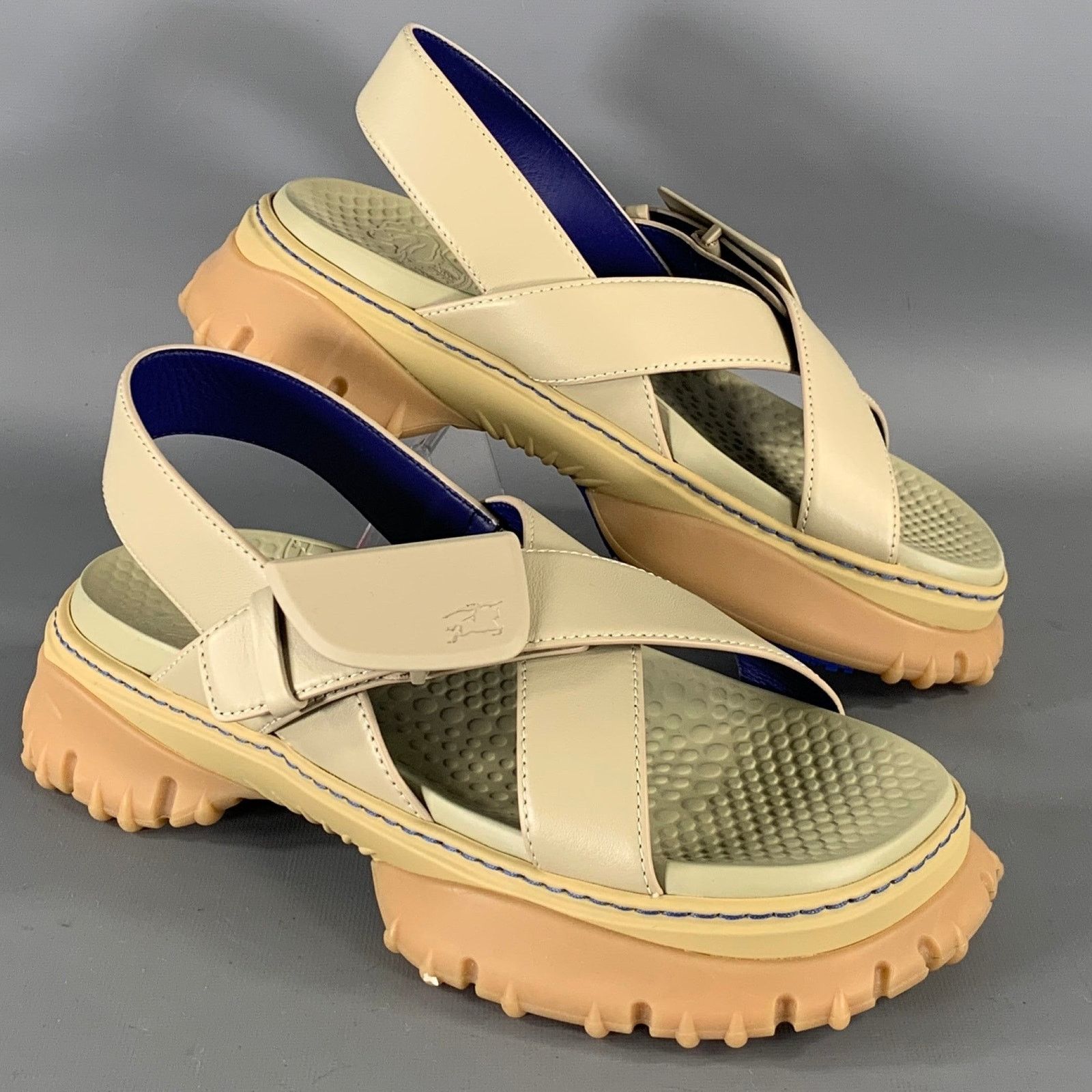 Burberry BURBERRY Size 10 Tan Leather Sandals Size US 10 / EU 43 - 1 Thumbnail