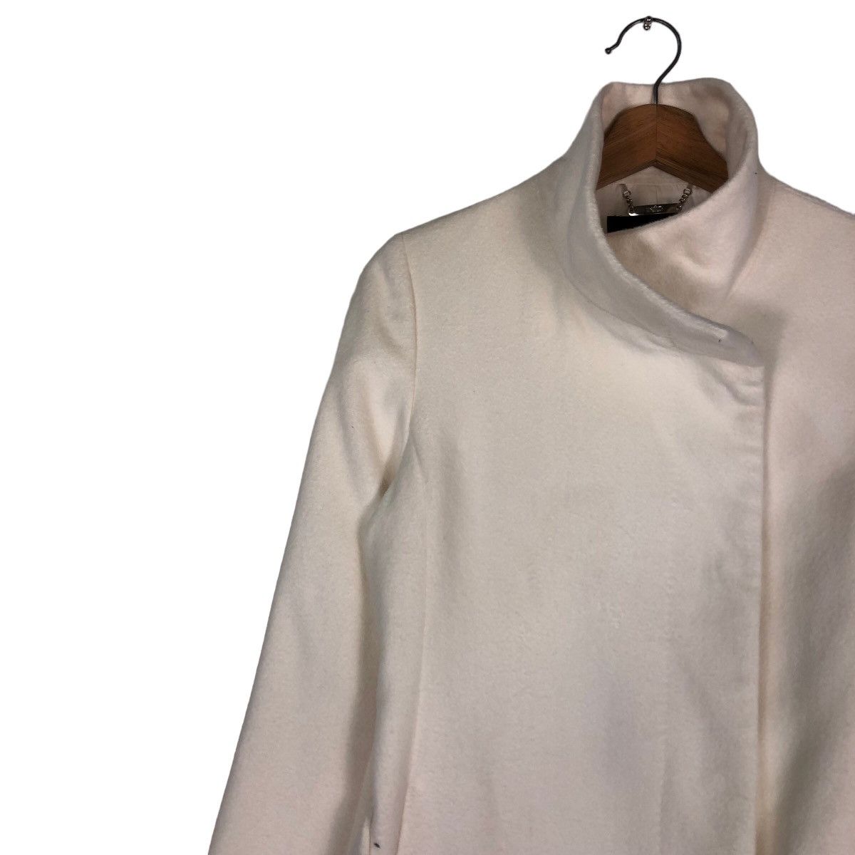 Japanese Brand 🔥Rich Pearl White Wool Long Jacket Ined Angora Japan Made Size US M / EU 48-50 / 2 - 7 Thumbnail