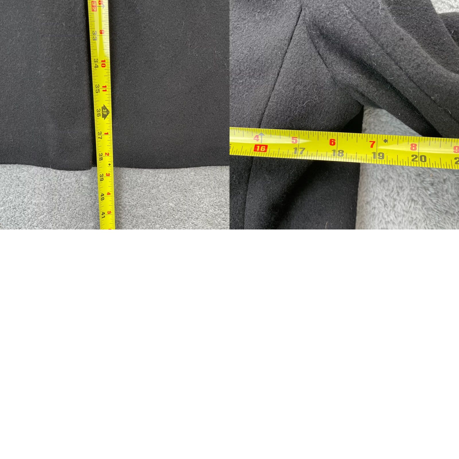 J.Crew VINTAGE J.CREW Coat Women 8 Petite Black Long Wool Trench Overcoat Size M / US 6-8 / IT 42-44 - 8 Thumbnail