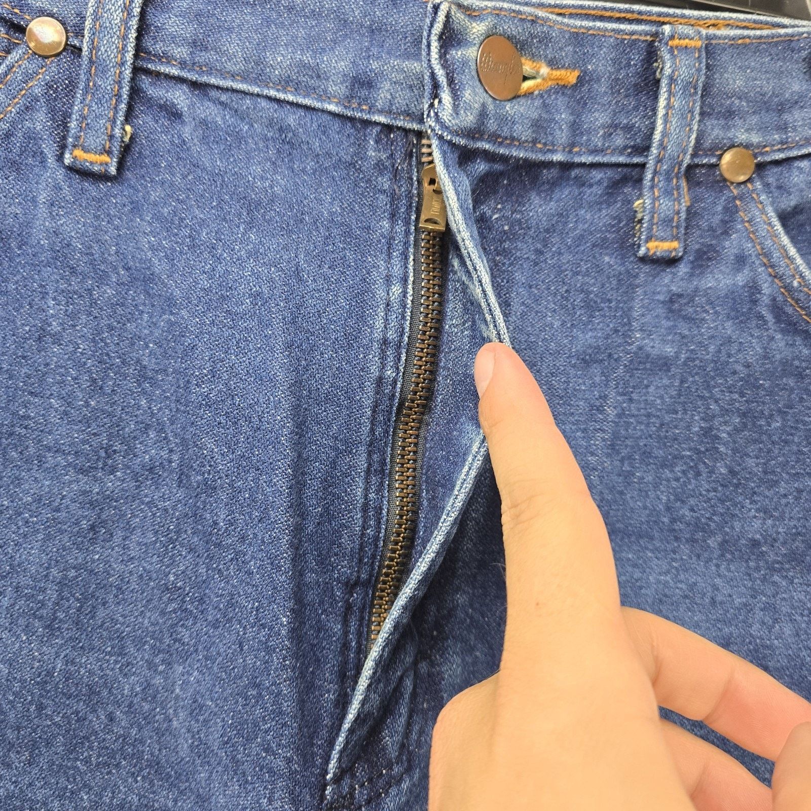 Wrangler Vtg 70s Wrangler 13MWZ Jeans Womens 12 (28x31) Scovill USA Size 34" / US 12 / IT 48 - 5 Thumbnail