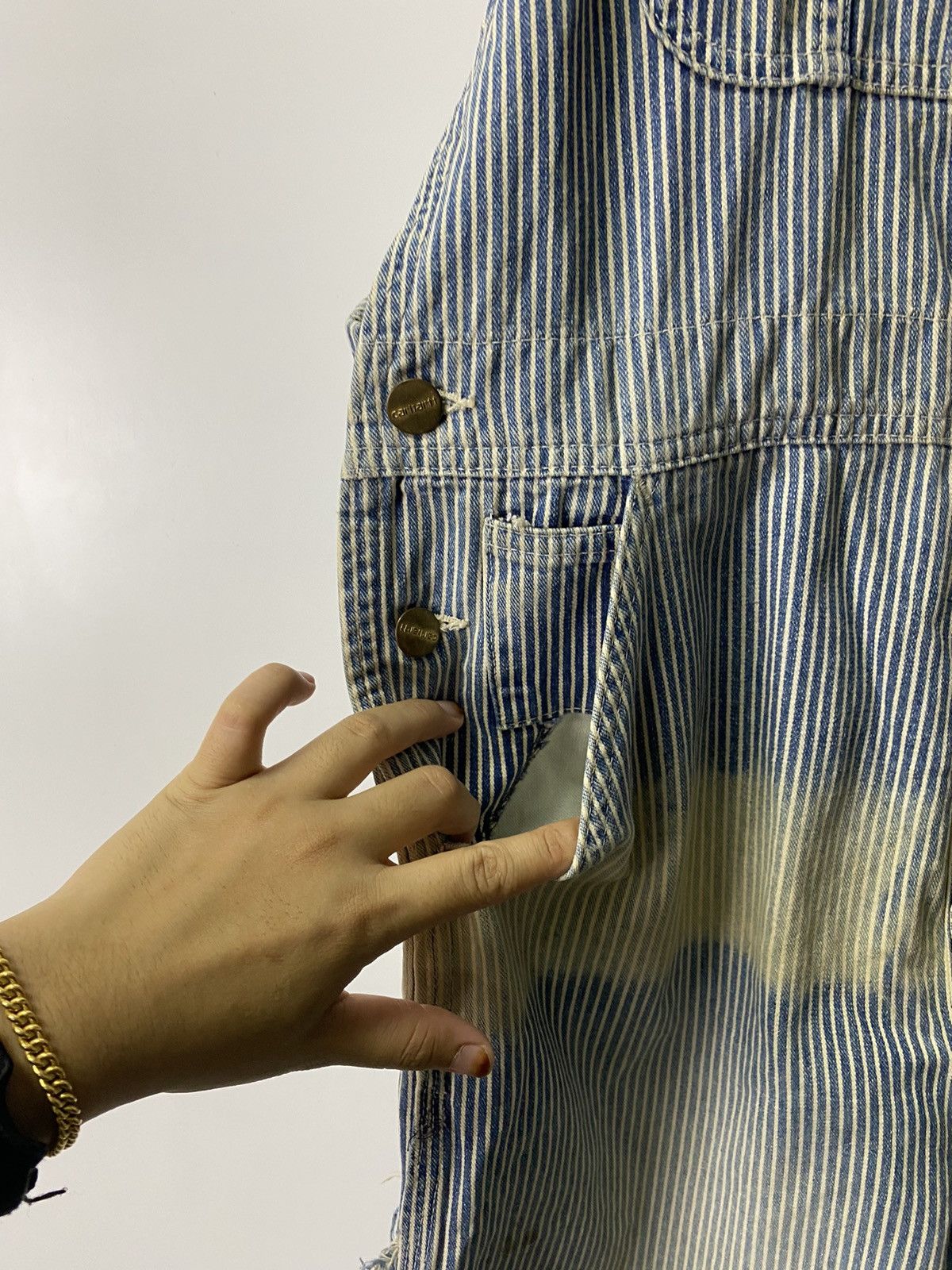 Carhartt × Vintage Vintage Carhartt Hikory Overall Size US 34 / EU 50 - 8 Thumbnail